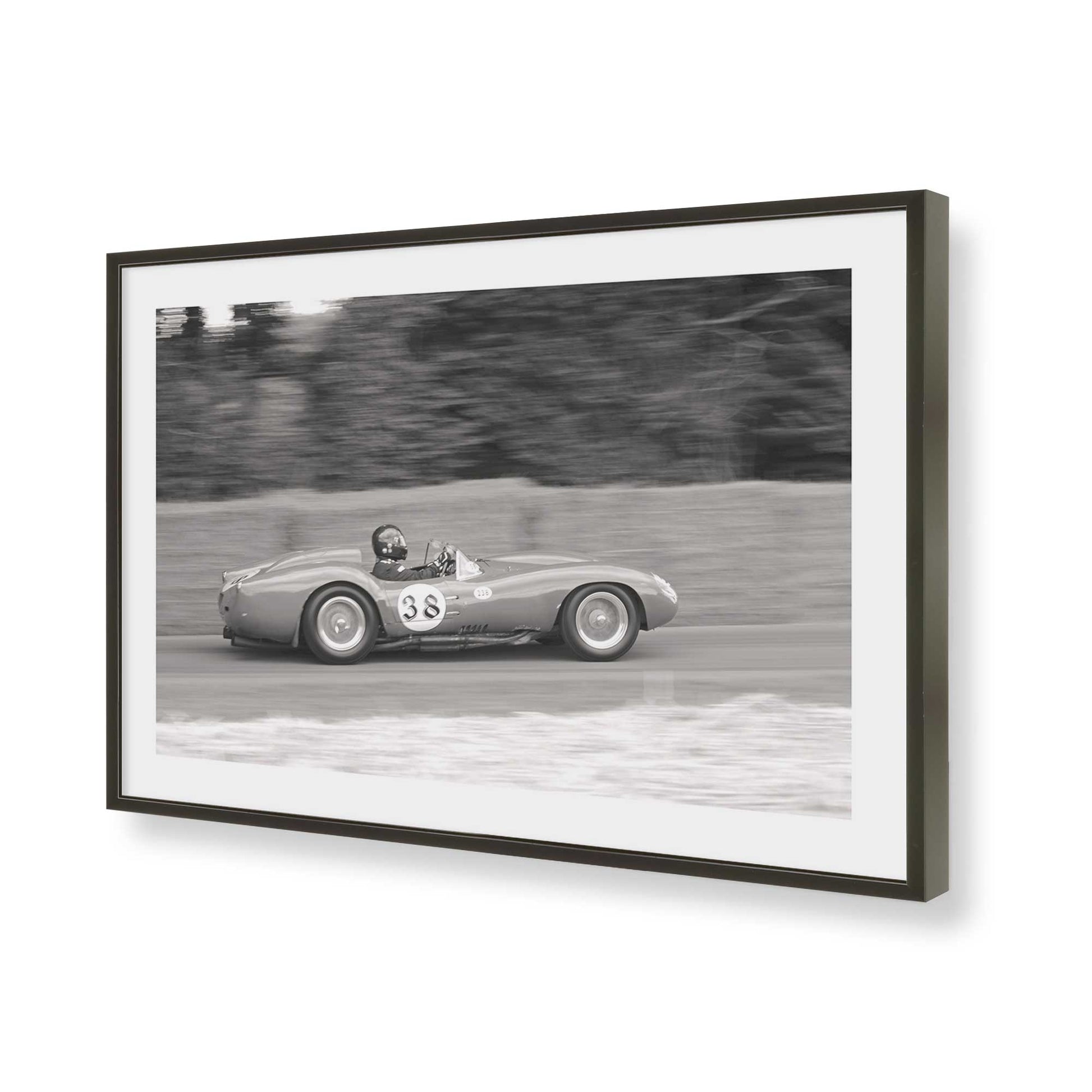 [Color:Satin Black], Picture of art in a Satin Black frame of the corner
