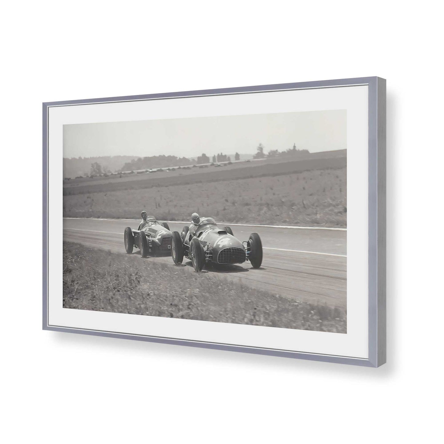 [Color:Polished Chrome], Picture of art in a Polished Chrome frame of the corner