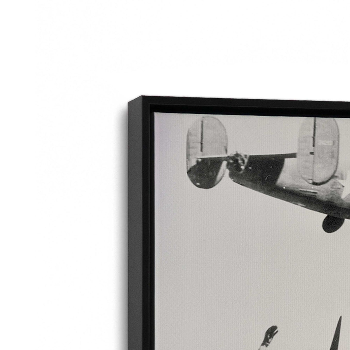 [Color:Satin Black], Picture of art in a Satin Black frame at an angle