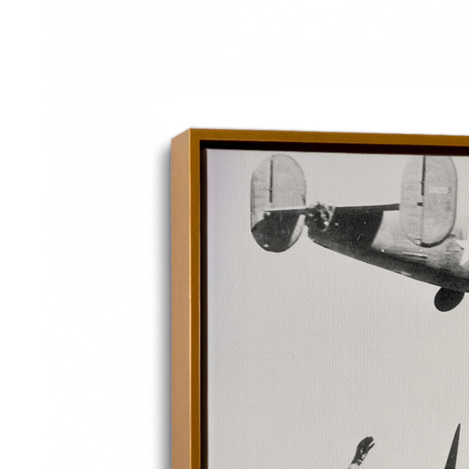 [Color:Polished Gold], Picture of art in a Polished Gold frame at an angle