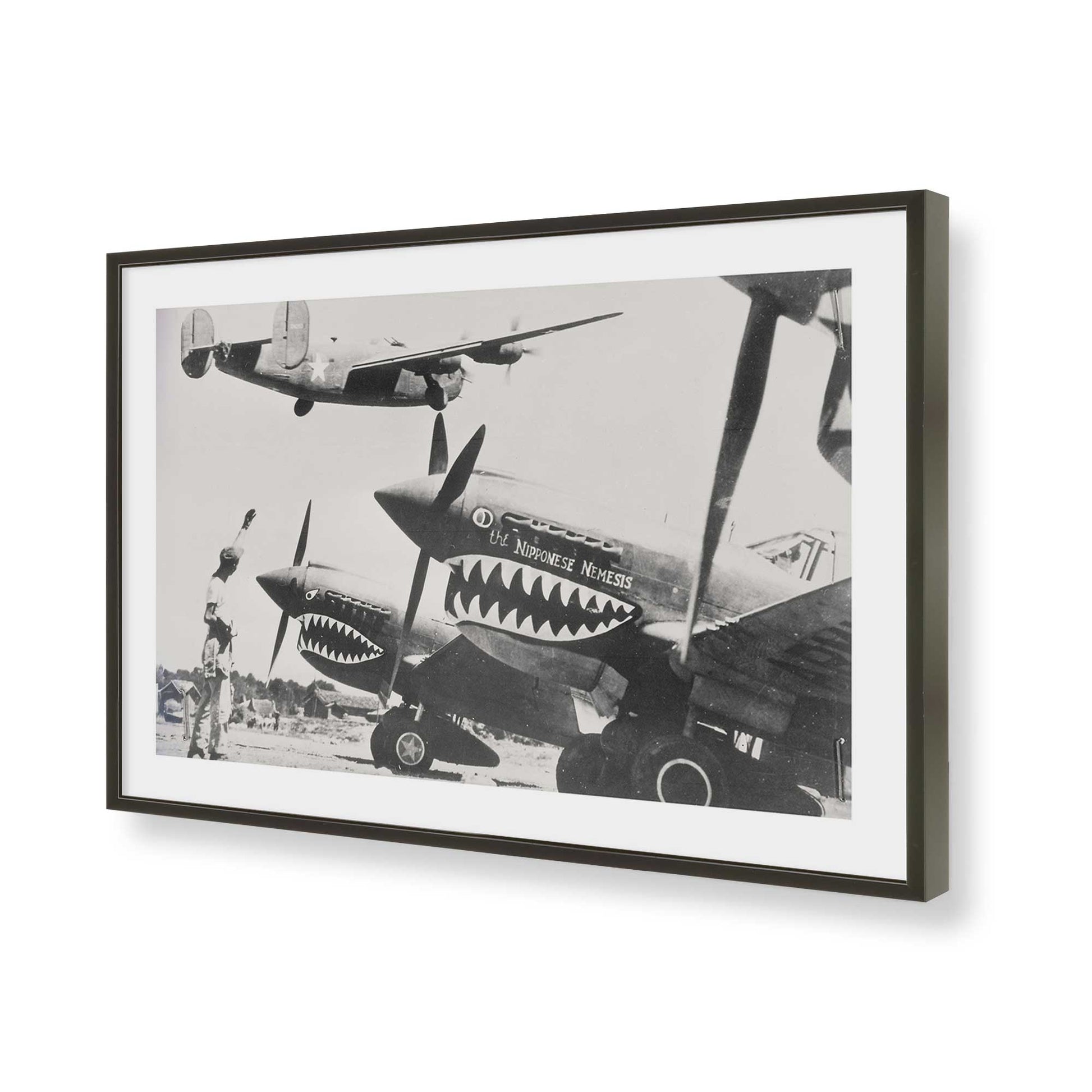 [Color:Satin Black], Picture of art in a Satin Black frame of the corner