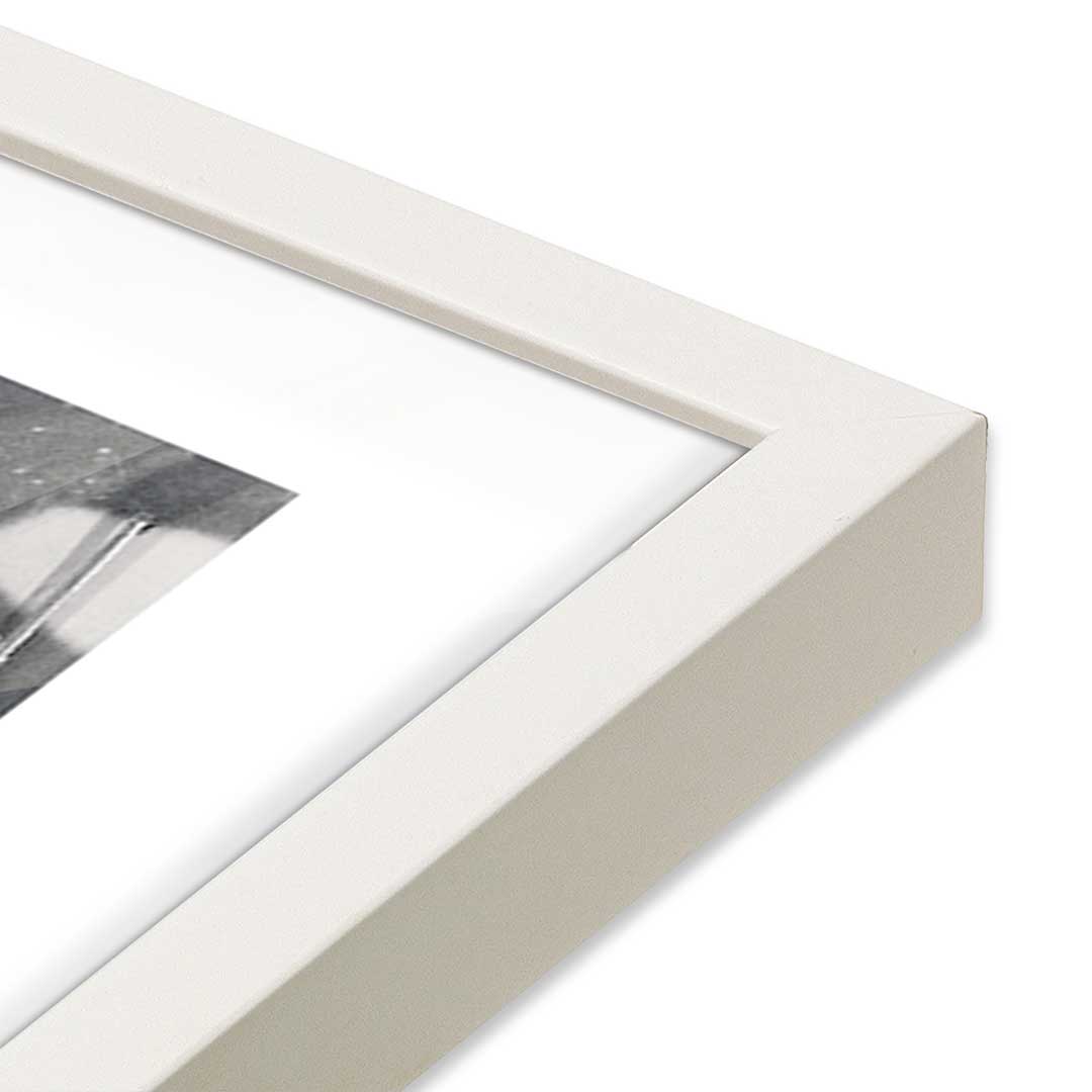 [Color:Opaque White], Picture of art in a Opaque White frame at an angle