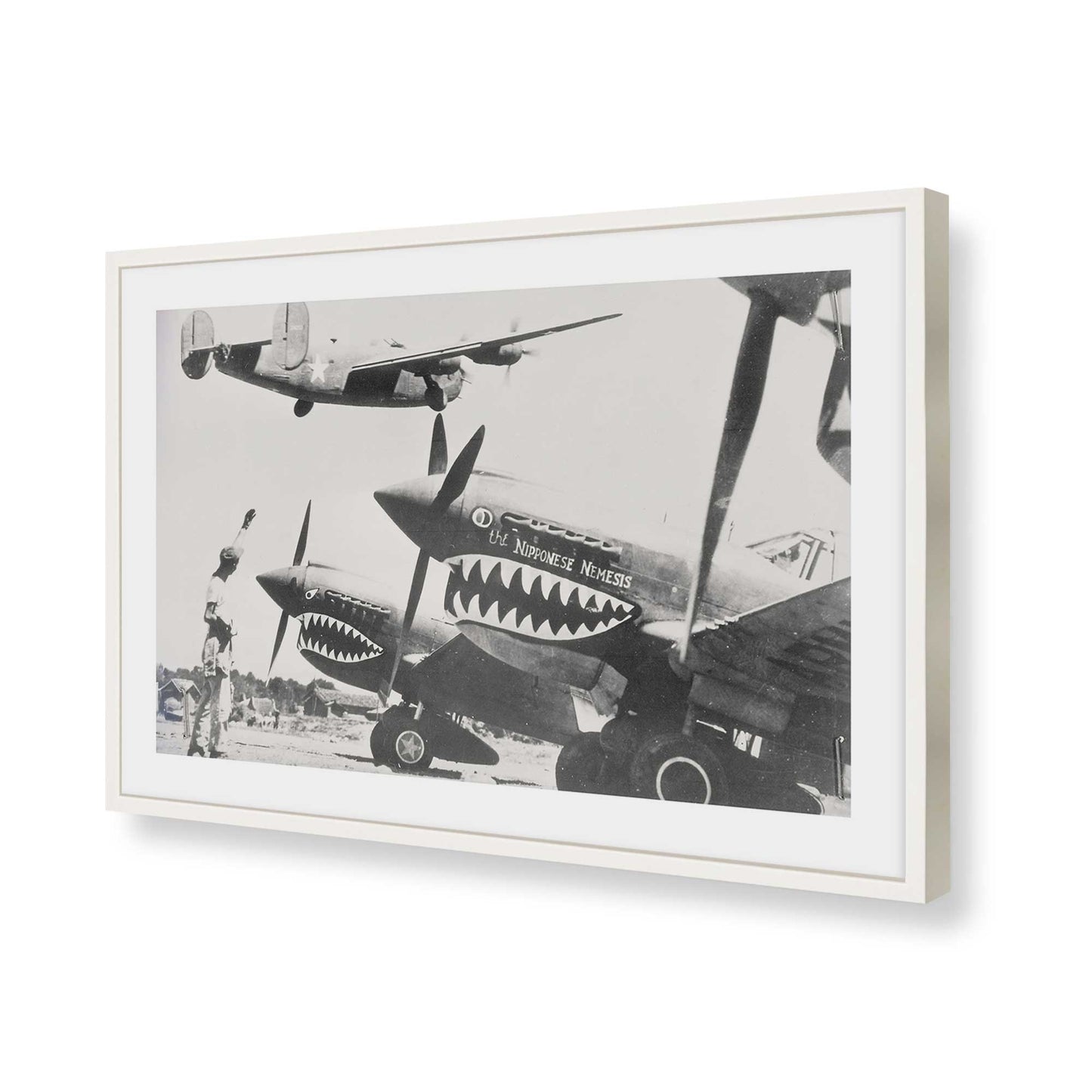 [Color:Opaque White], Picture of art in a Opaque White frame of the corner