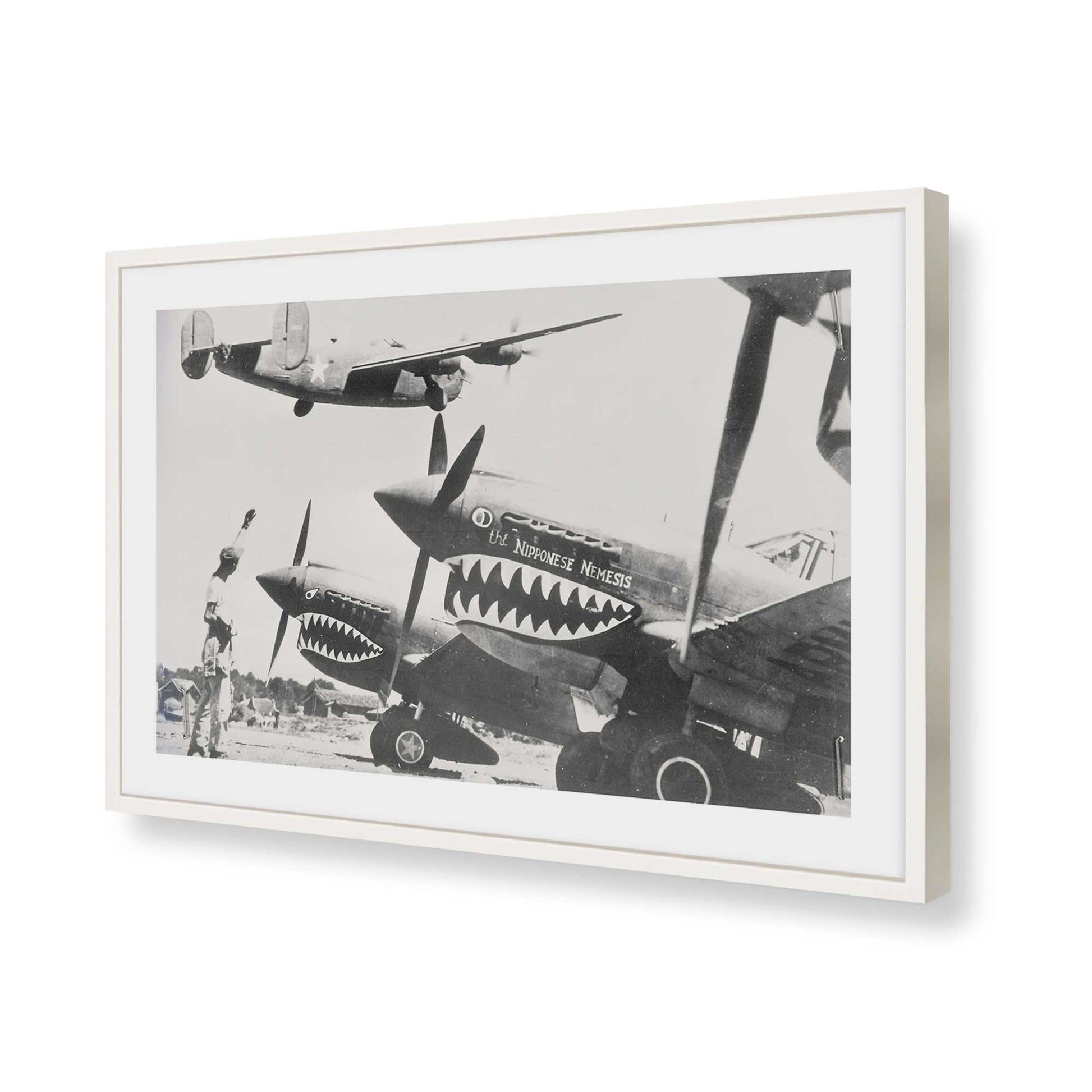 [Color:Opaque White], Picture of art in a Opaque White frame of the corner