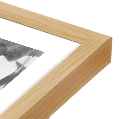 [Color:American Maple], Picture of art in a American Maple frame at an angle