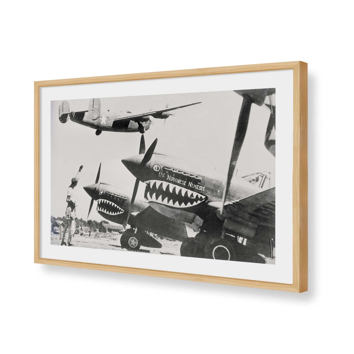 [Color:American Maple], Picture of art in a American Maple frame of the corner