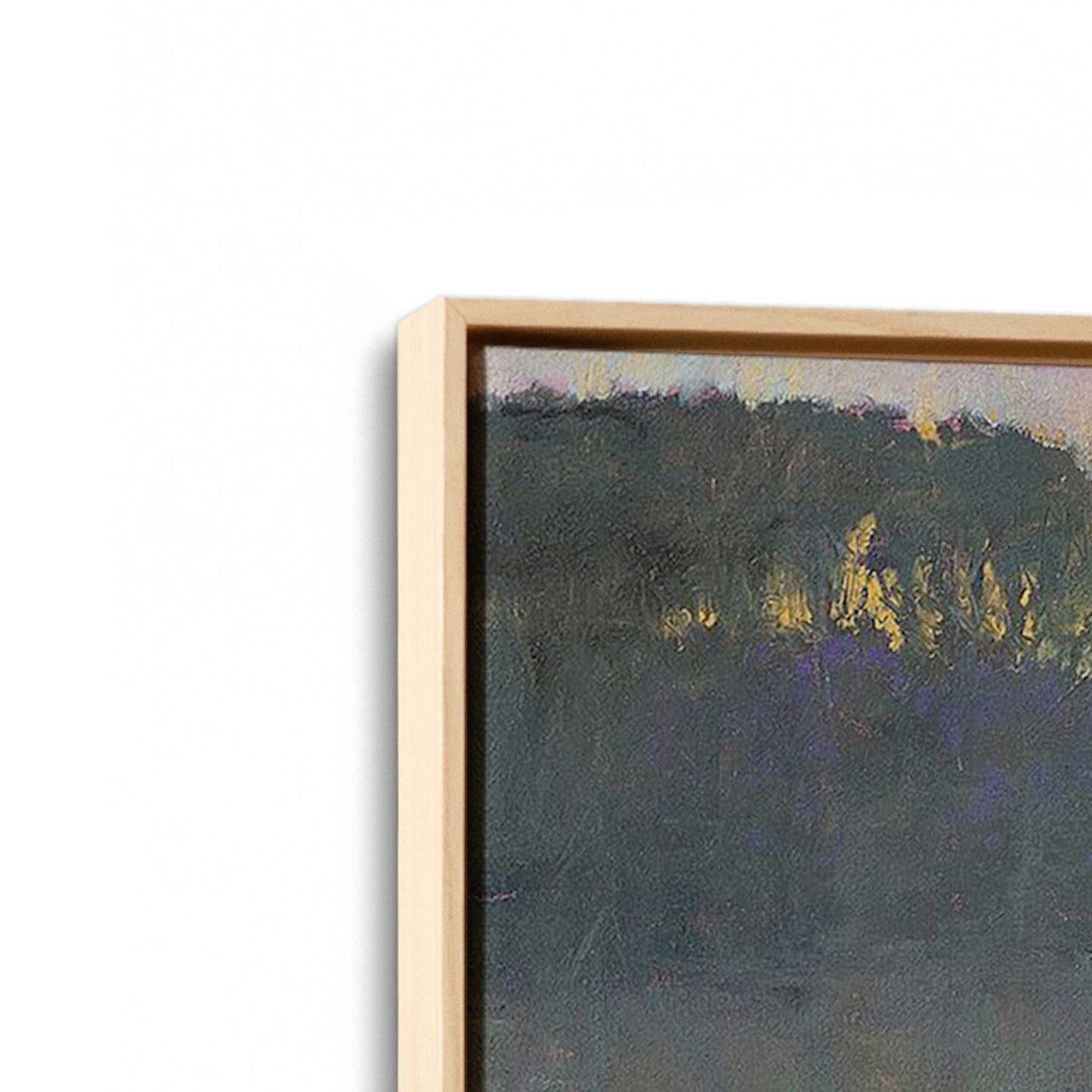 [Color:American Maple], Picture of art in a American Maple frame at an angle