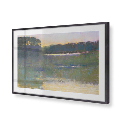 [Color:Weathered Zinc], Picture of art in a Weathered Zinc frame at an angle