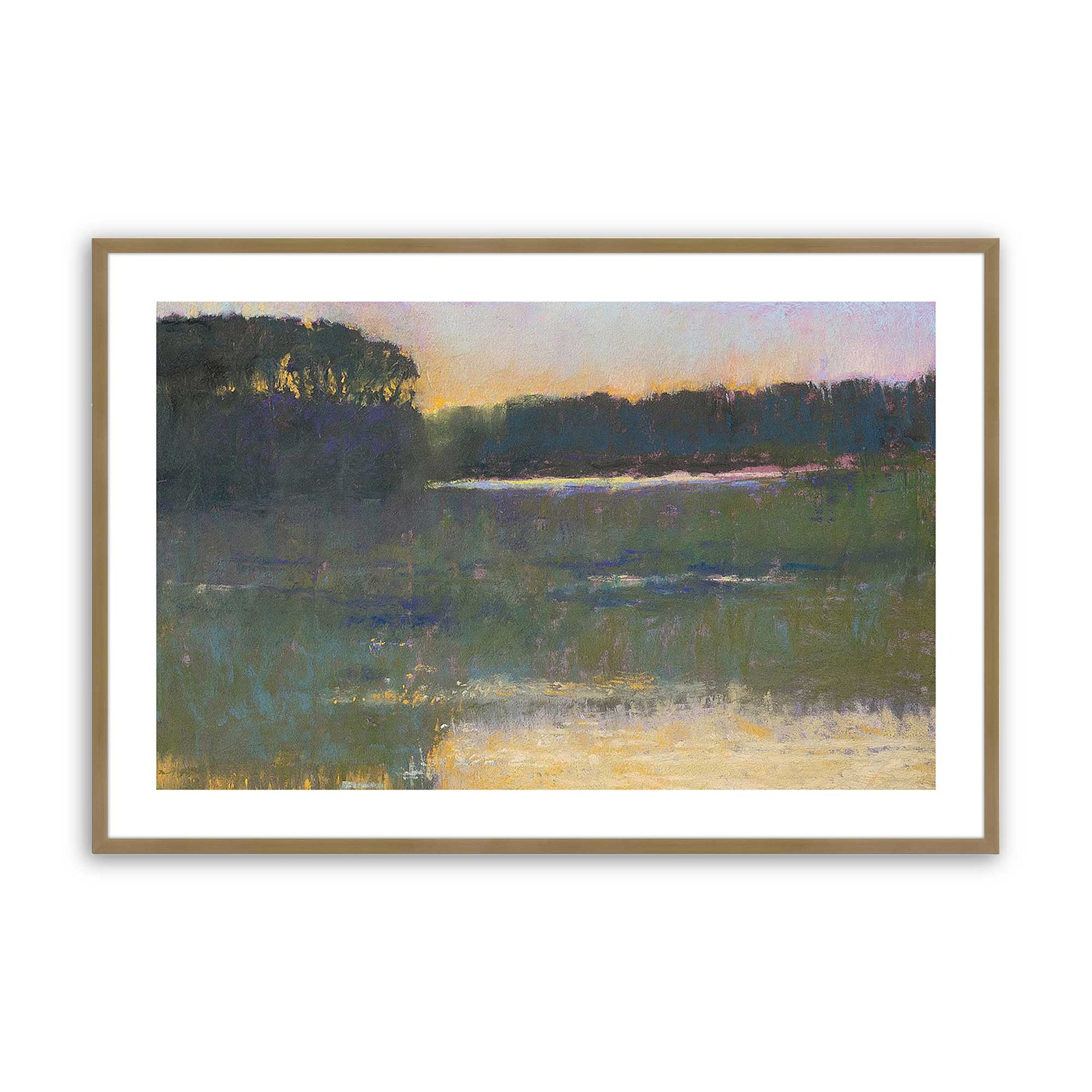 [Color:Brushed Gold], Picture of art in a Brushed Gold frame