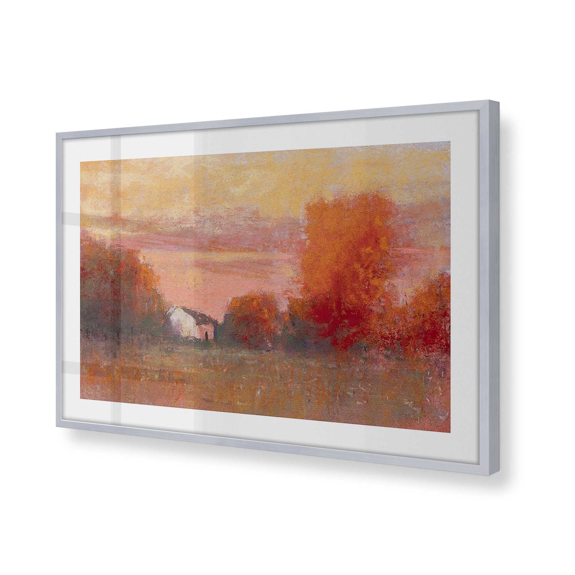 [Color:Polished Chrome], Picture of art in a Polished Chrome frame at an angle