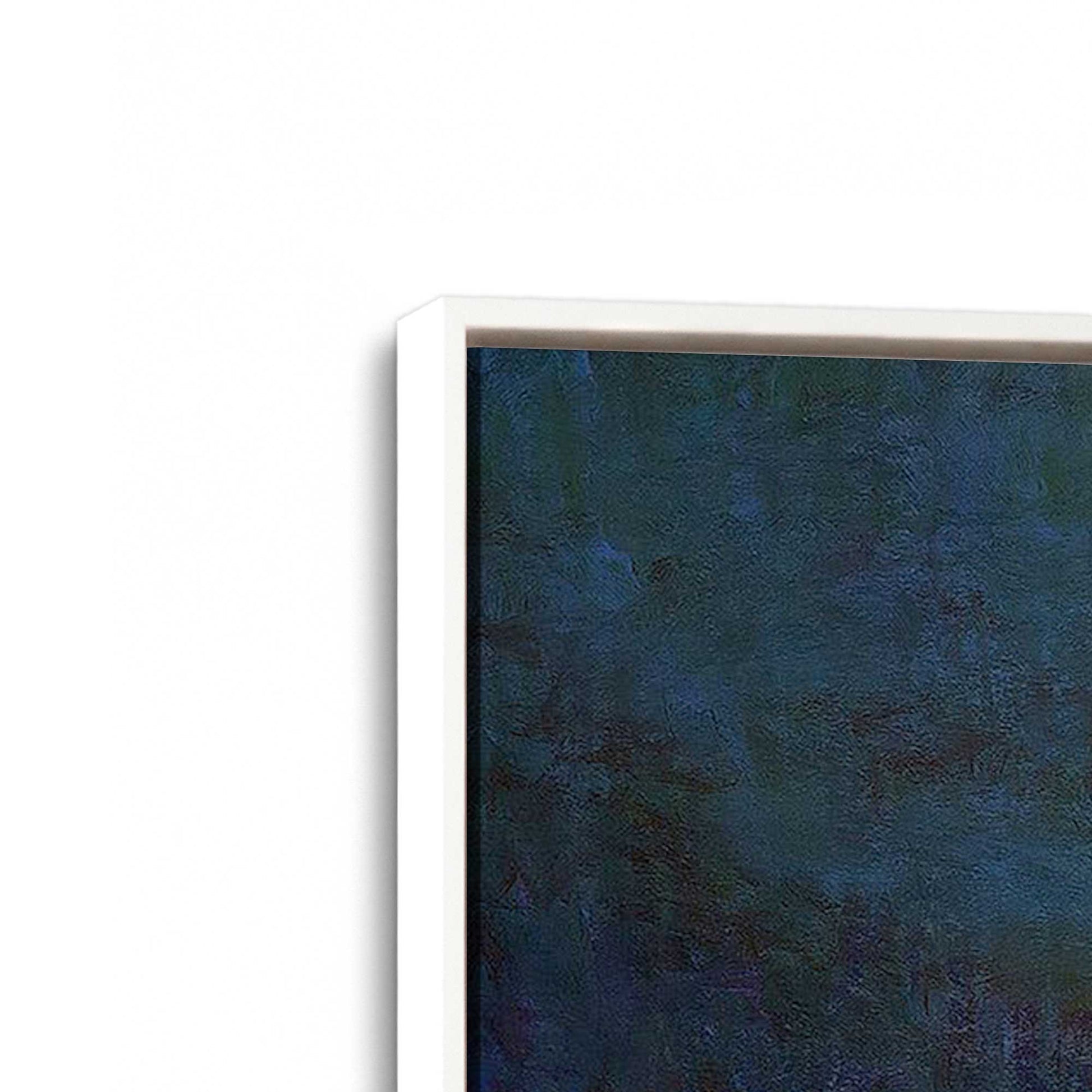 [Color:White], Picture of art in a White frame at an angle