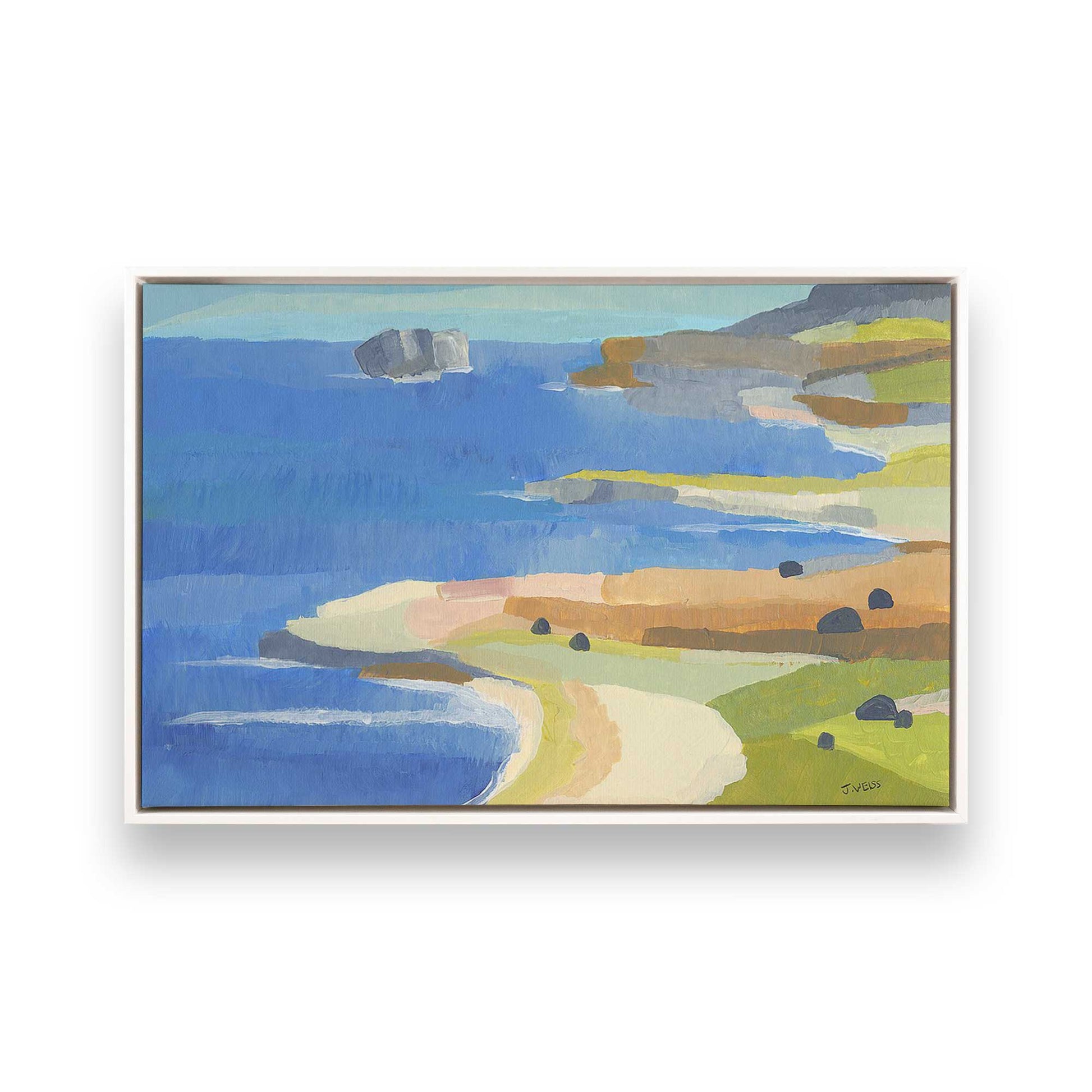 [Color:White], Picture of art in a White frame