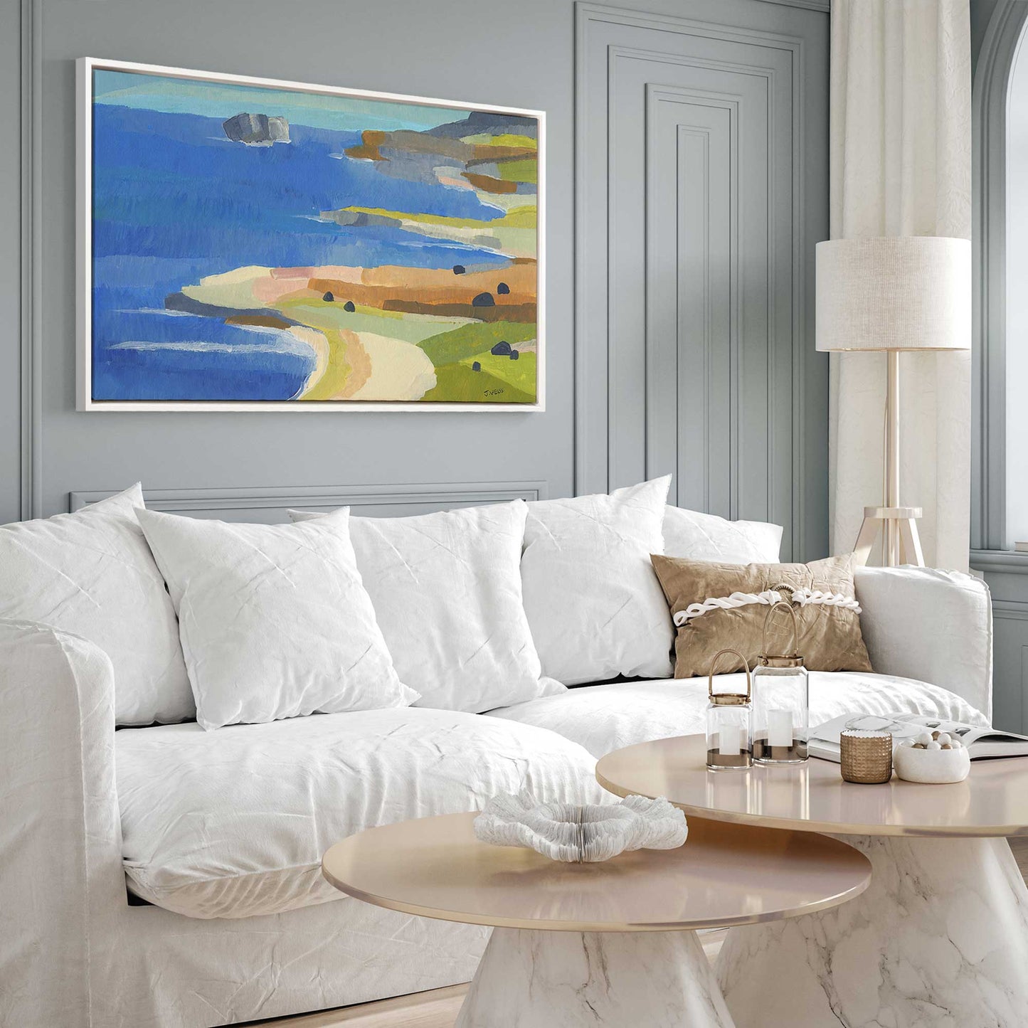 Irish Coastal Whimsy Print on Canvas