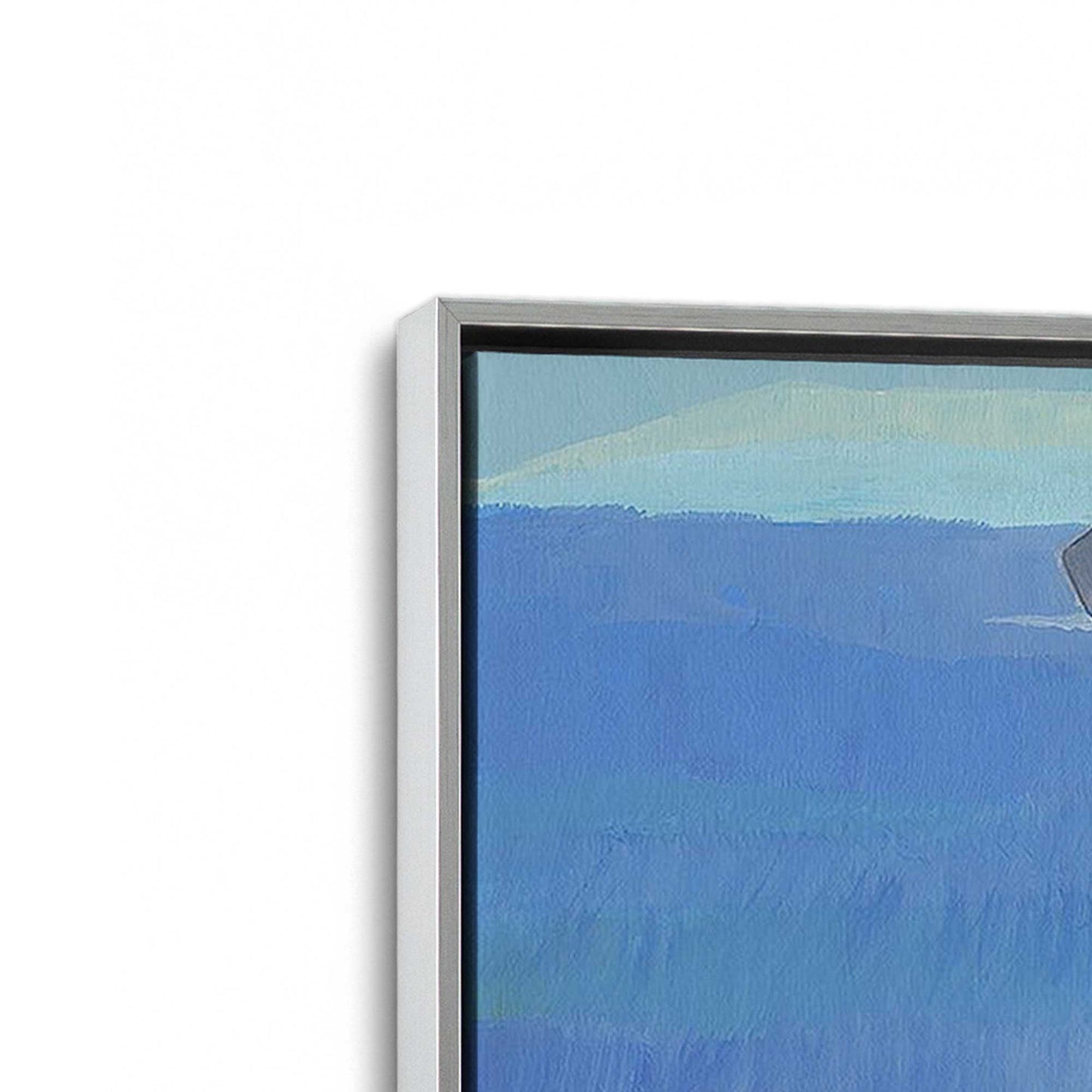 [Color:Polished Chrome], Picture of art in a Polished Chrome frame at an angle