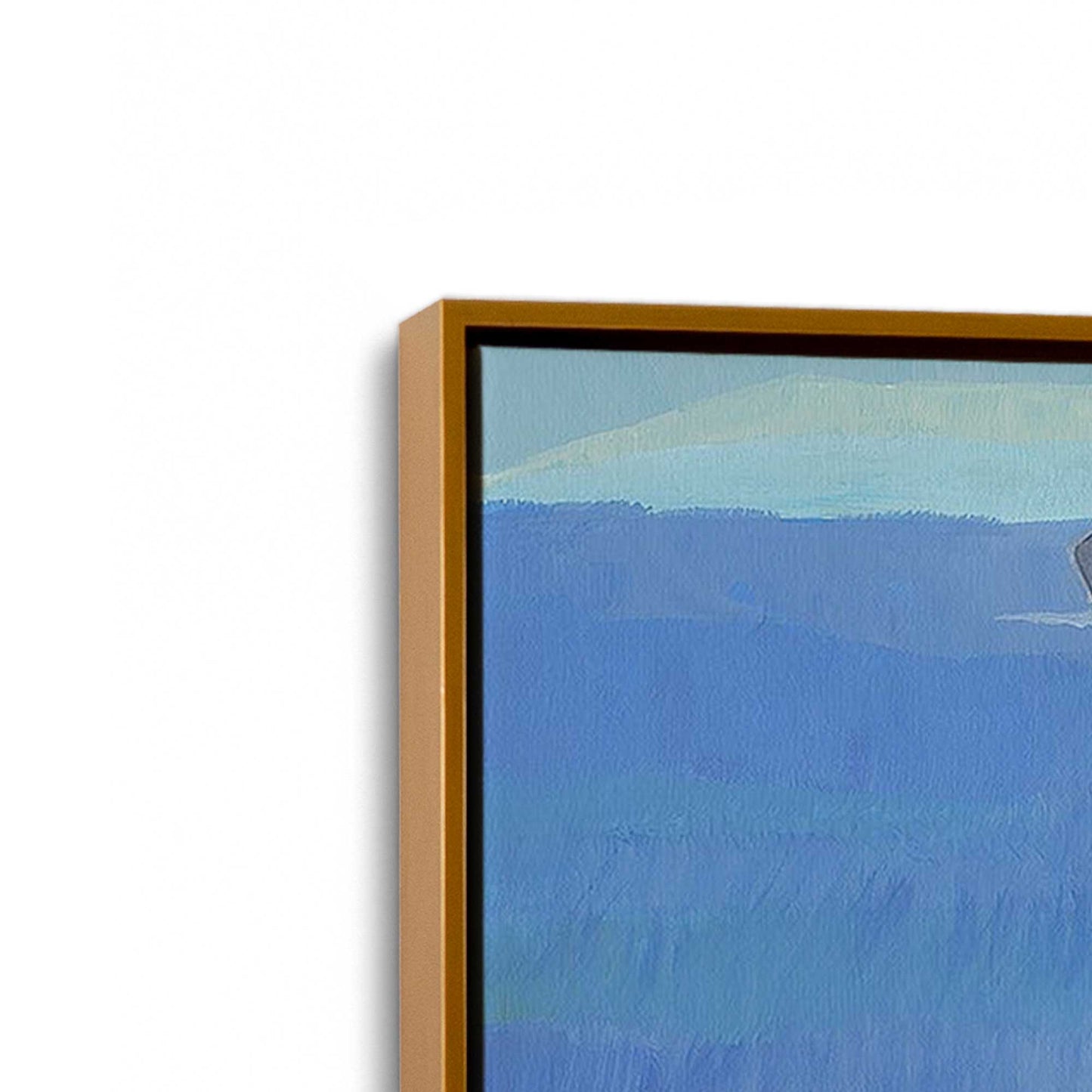 [Color:Polished Gold], Picture of art in a Polished Gold frame at an angle
