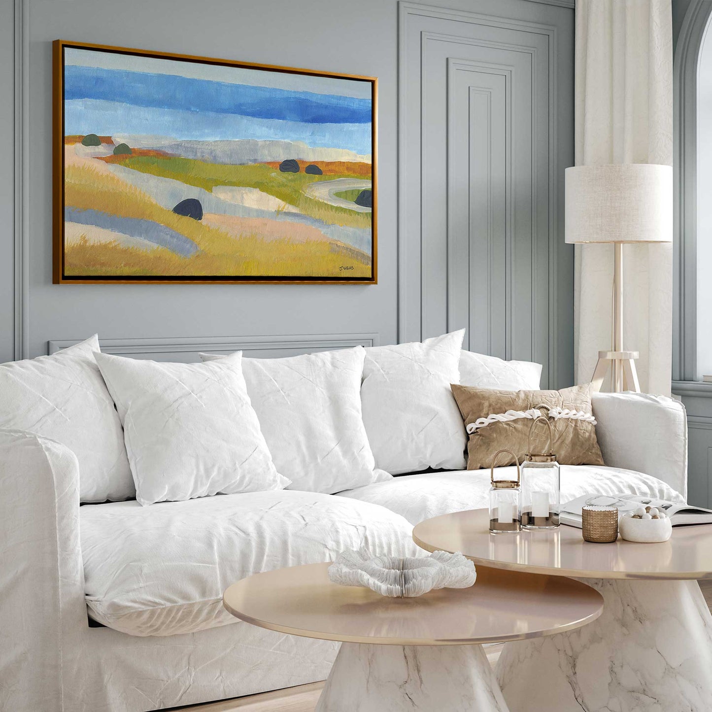 Icelandic Meadow Whimsy Print on Canvas