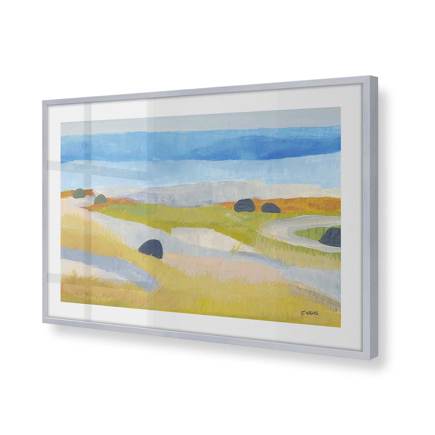 [Color:Polished Chrome], Picture of art in a Polished Chrome frame at an angle