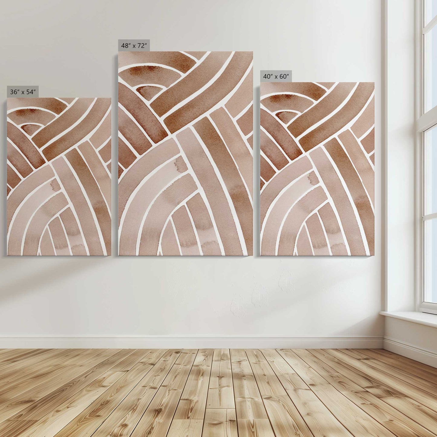 [Color:Stretched Canvas], Image showing the size comparisons