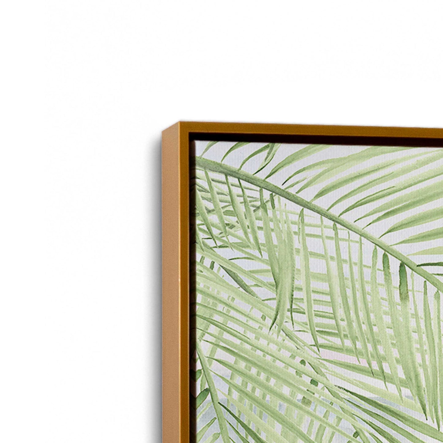 [Color:Polished Gold], Picture of art in a Polished Gold frame at an angle