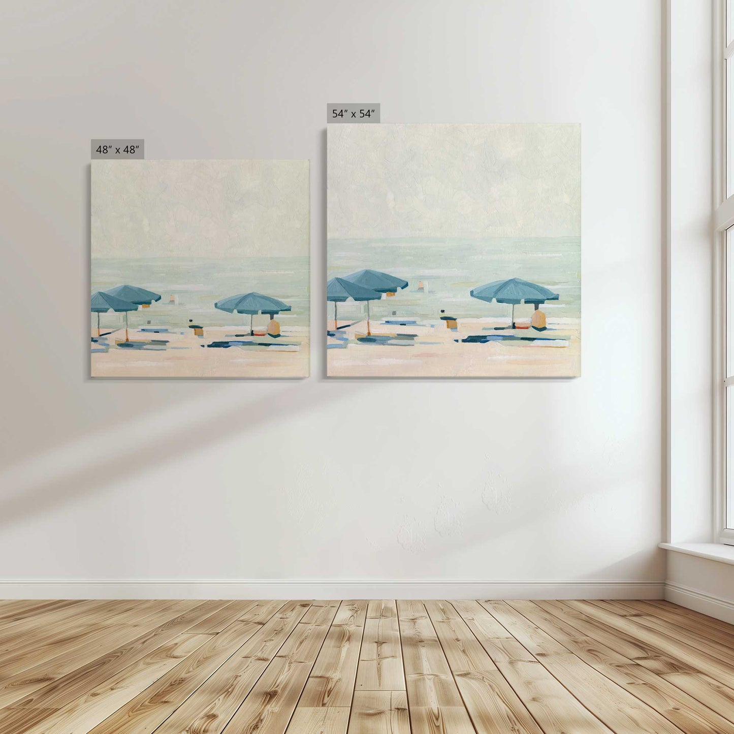[Color:Stretched Canvas], Image showing the size comparisons