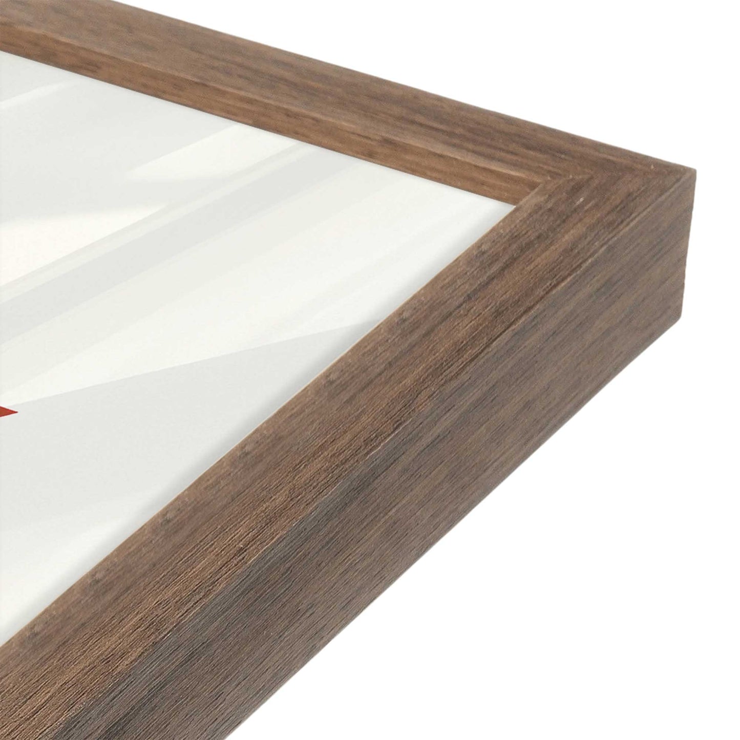 [Color:Walnut], Picture of art in a Walnut frame of the corner