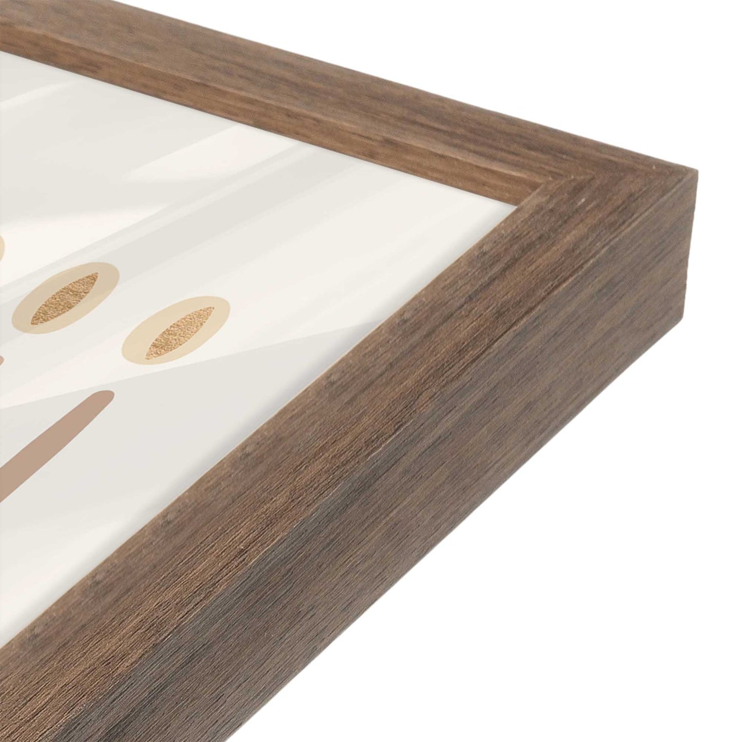[Color:Walnut], Picture of art in a Walnut frame of the corner