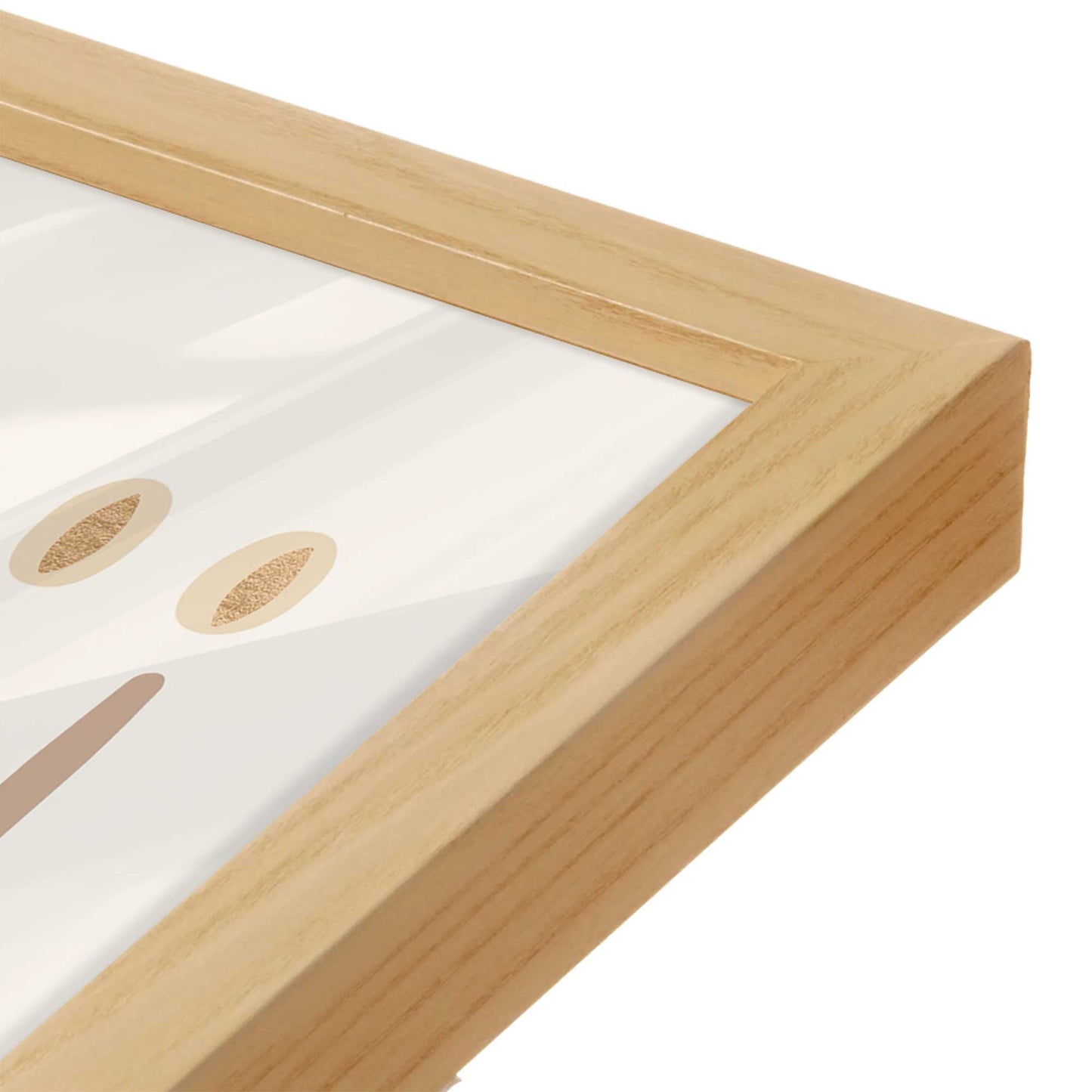 [Color:American Maple], Picture of art in an American Maple frame of the corner