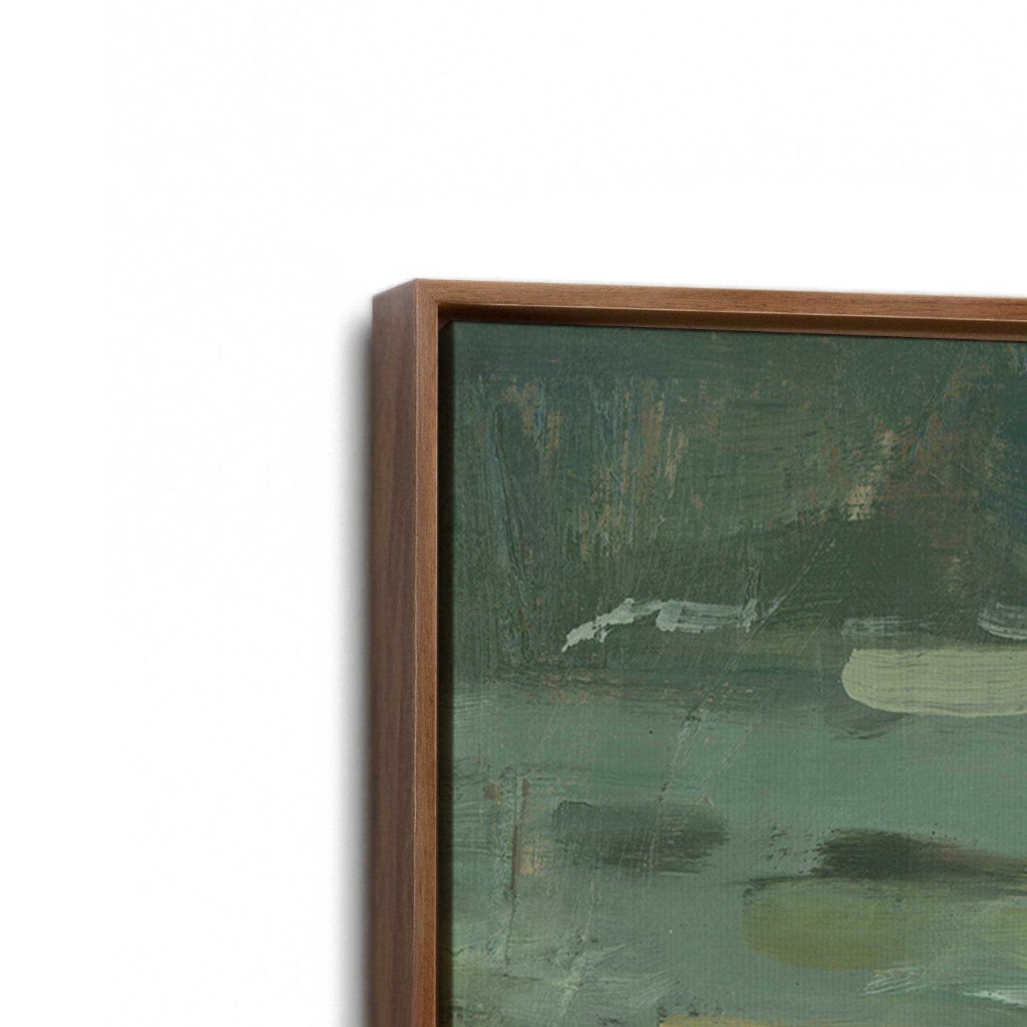 [Color:Walnut], Picture of art in a Walnut frame at an angle