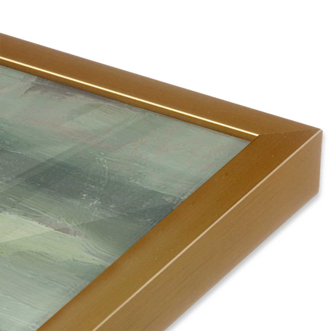 [Color:Polished Gold], Picture of art in a Polished Gold frame at an angle