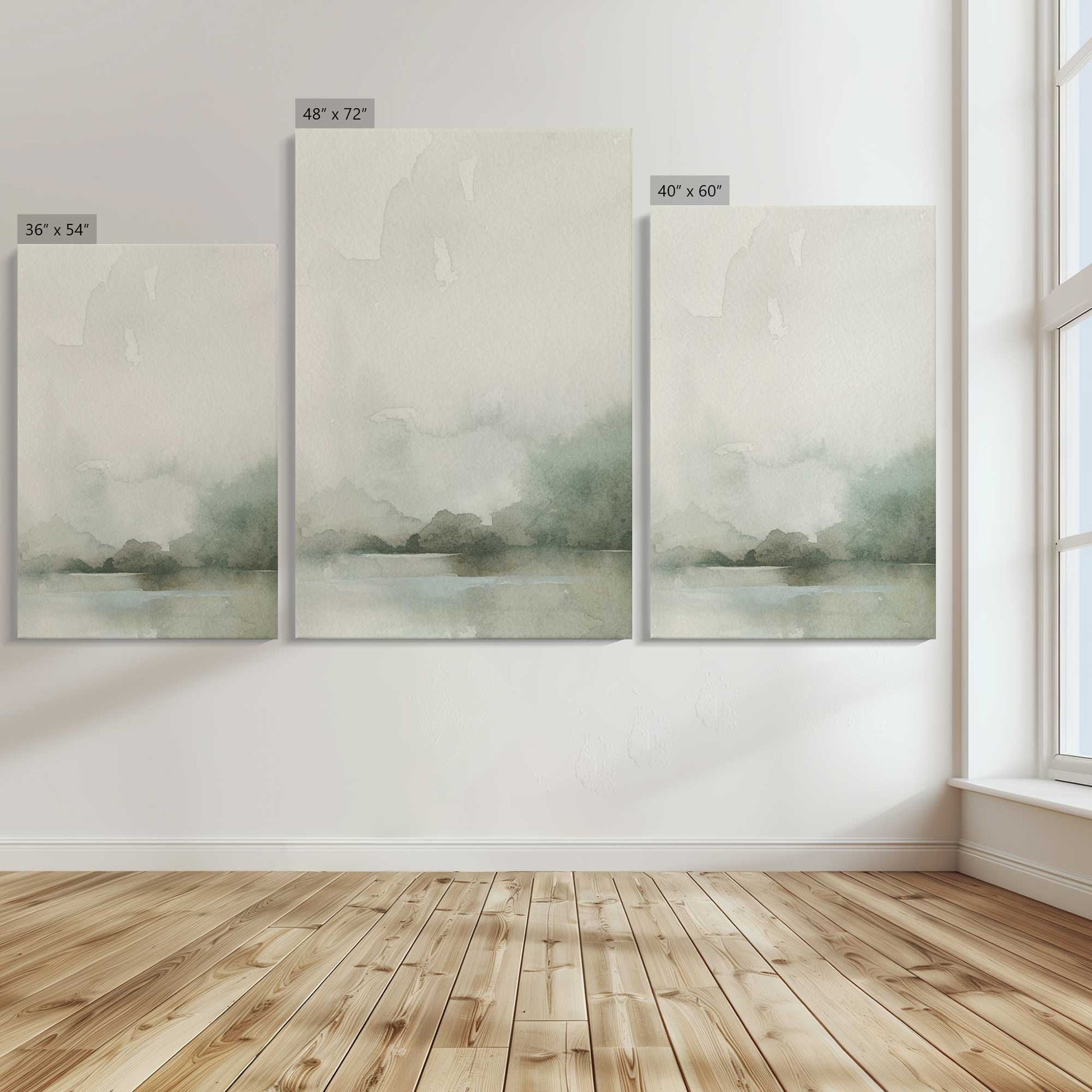 [Color:Stretched Canvas], Image showing the size comparisons