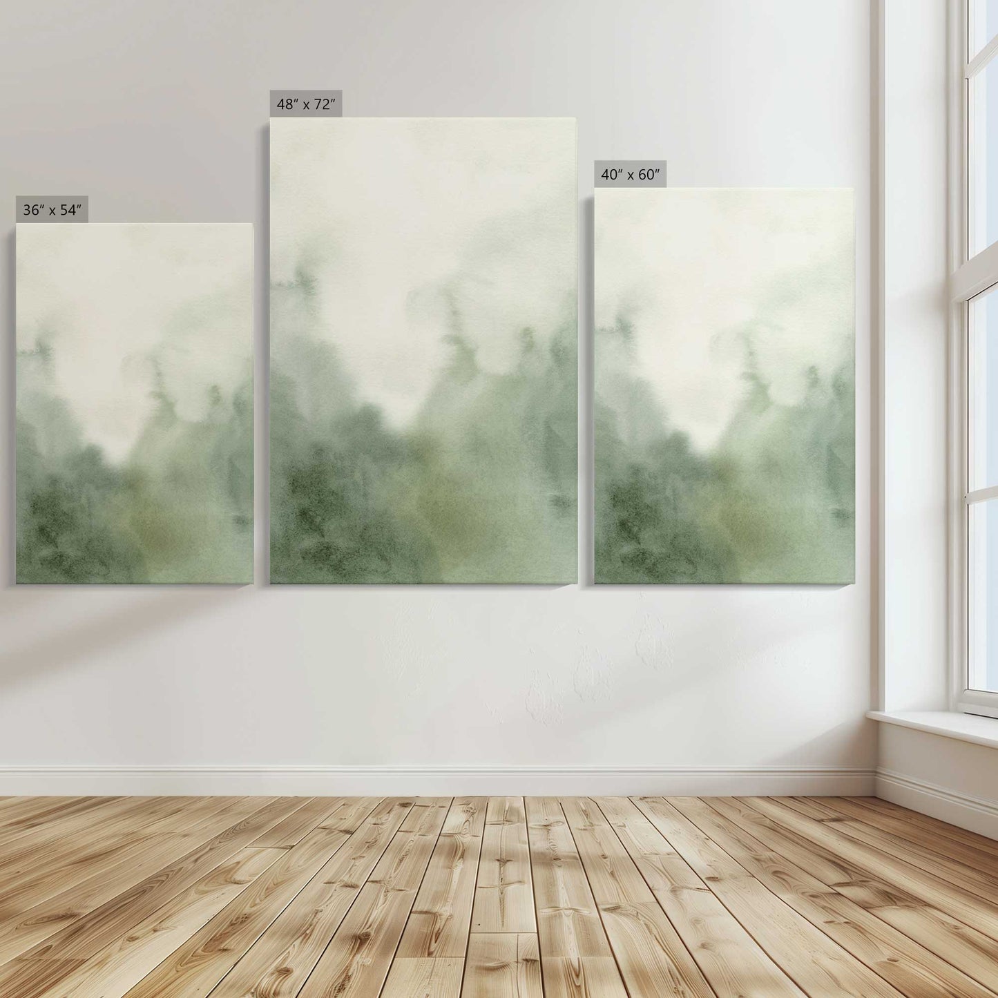 [Color:Stretched Canvas], Image showing the size comparisons