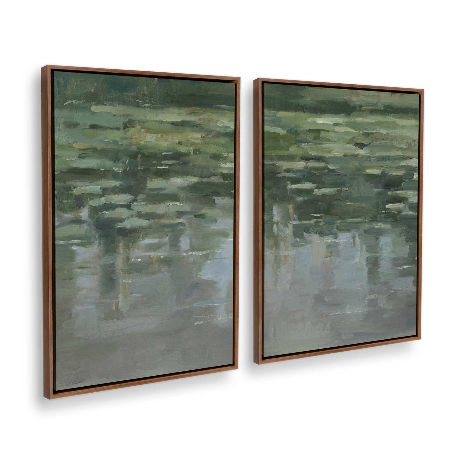 [Color:Walnut], Picture of art in a Walnut frame at an angle