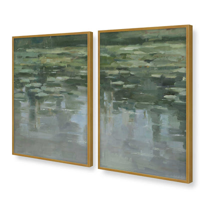 [Color:Polished Gold], Picture of art in a Polished Gold frame at an angle