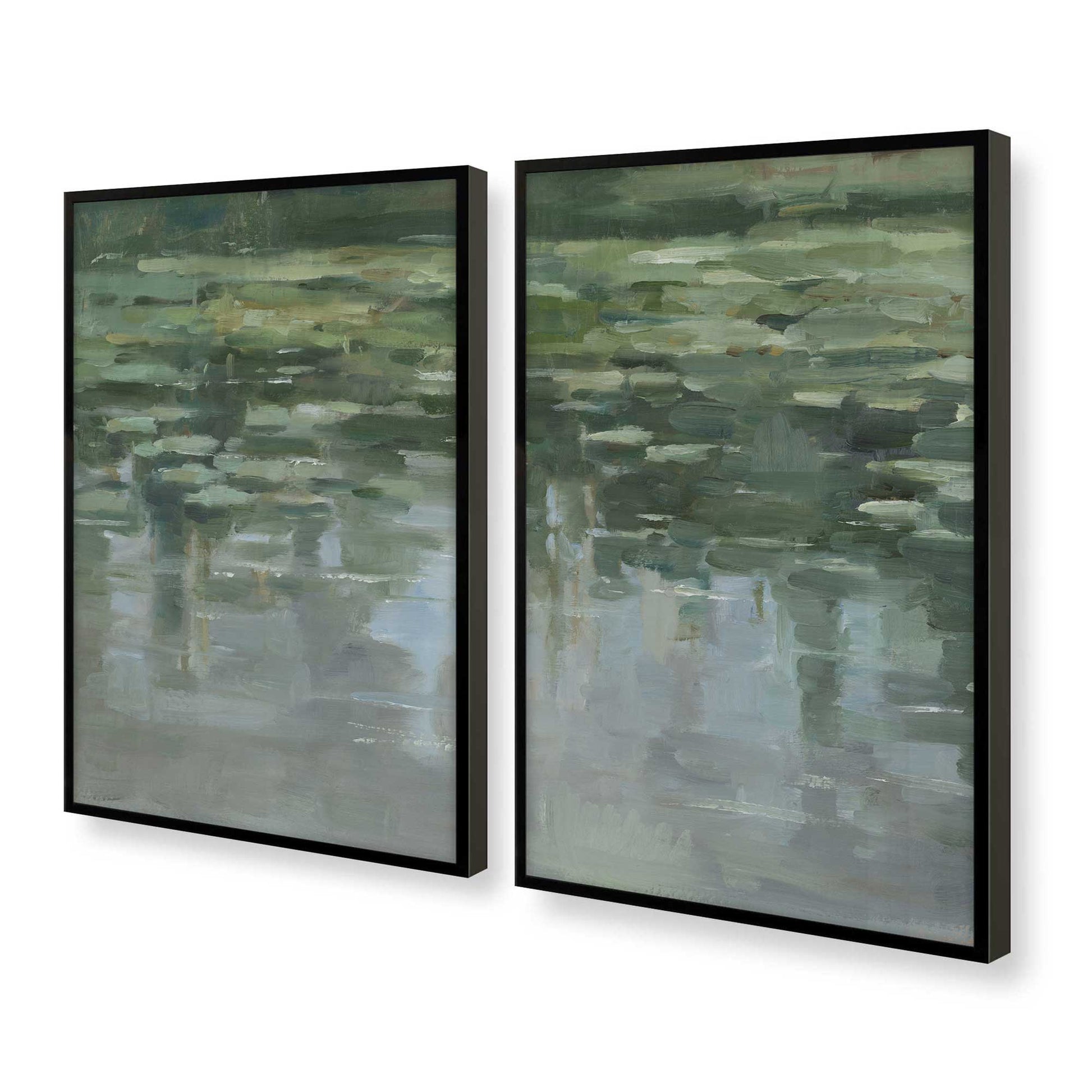 [Color:Satin Black], Picture of art in a Satin Black frame at an angle