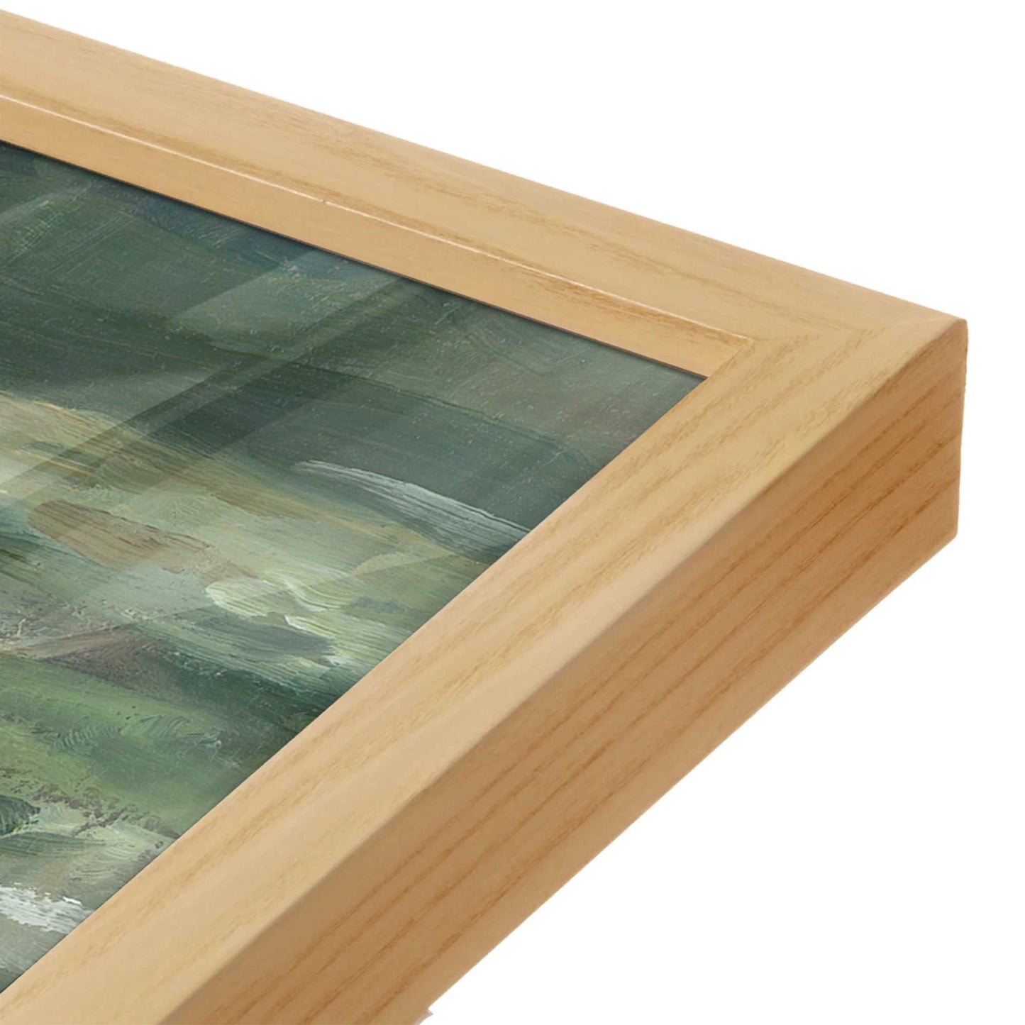[Color:American Maple], Picture of art in a American Maple frame of the corner