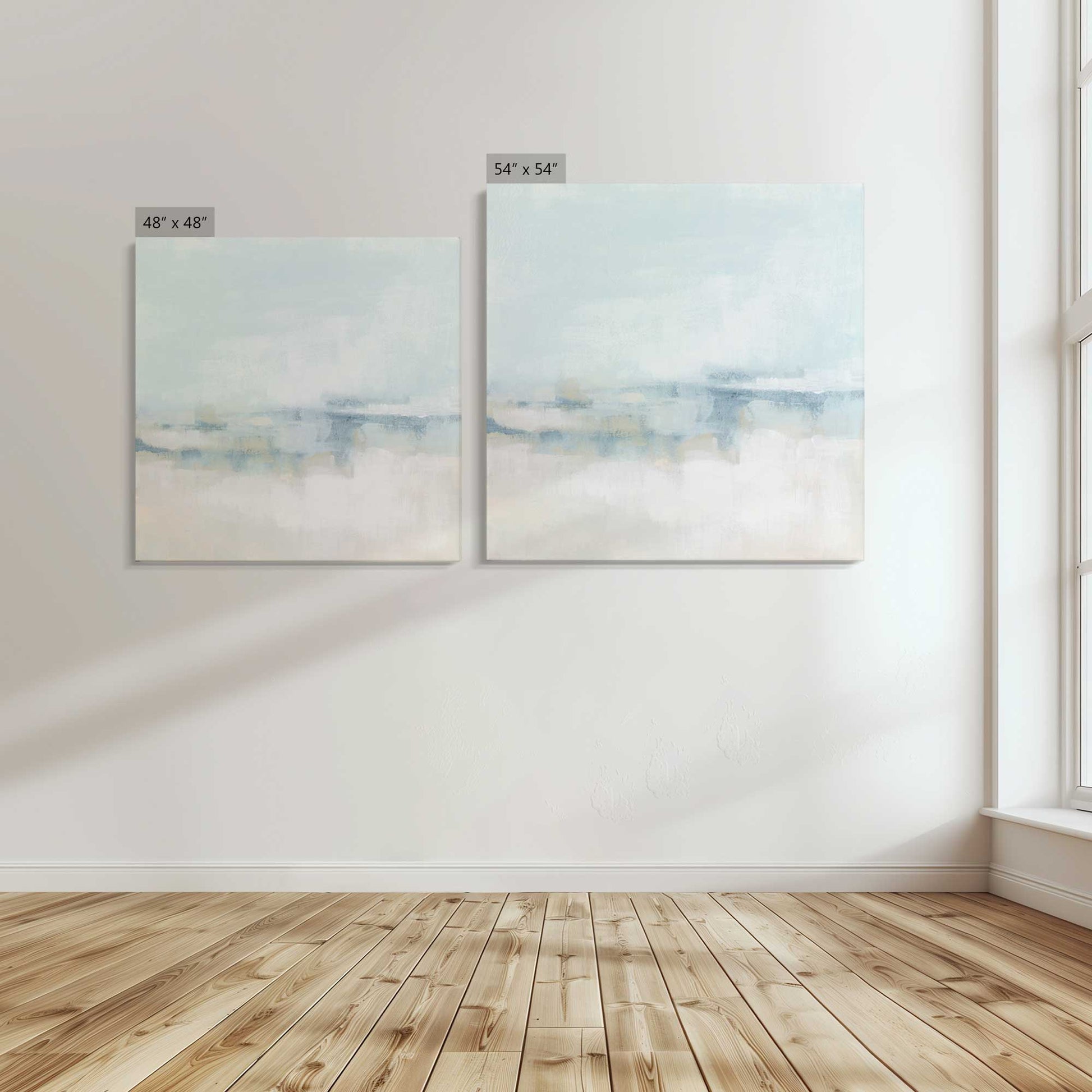 [Color:Stretched Canvas], Image showing the size comparisons