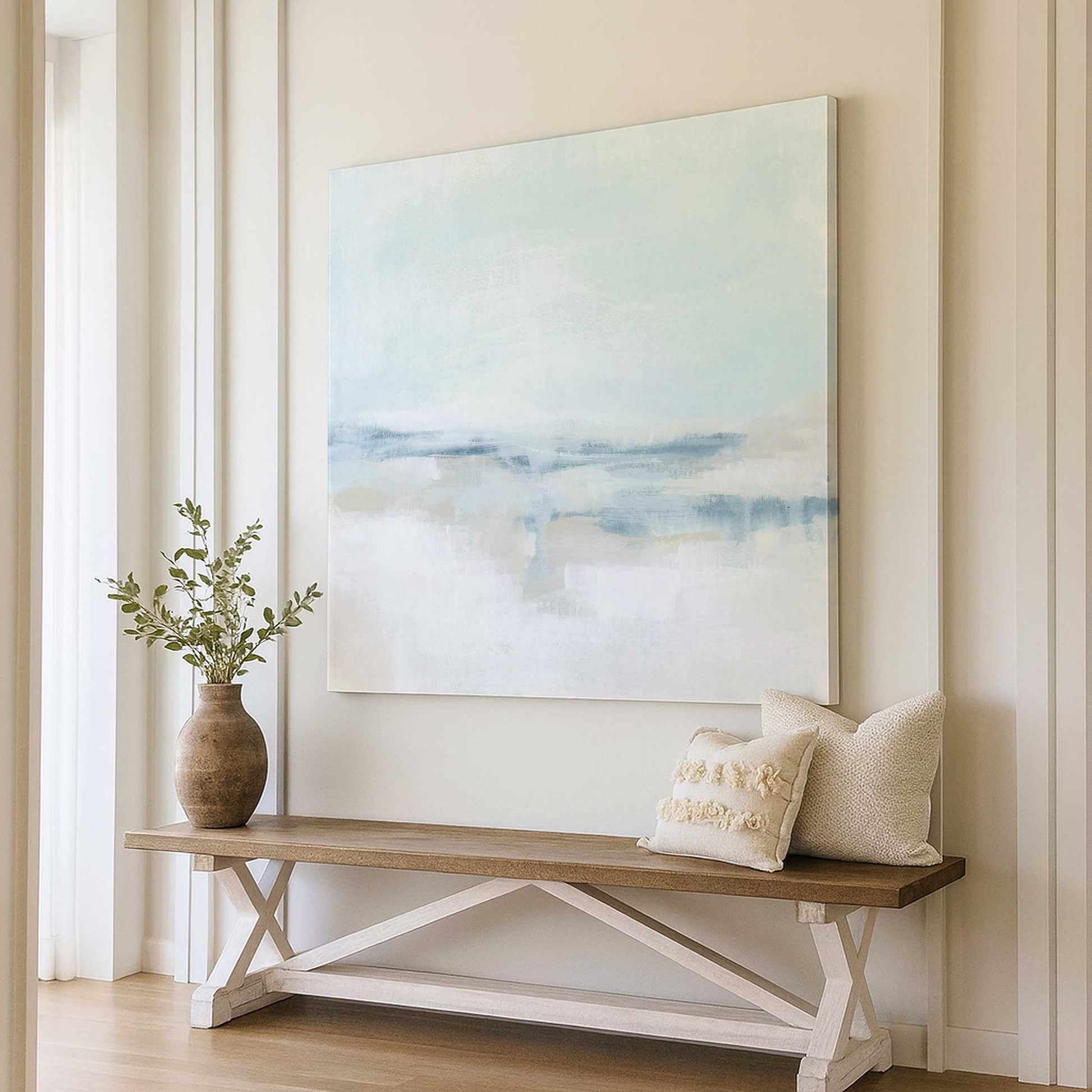 [Color:Stretched Canvas], Picture of art in a room