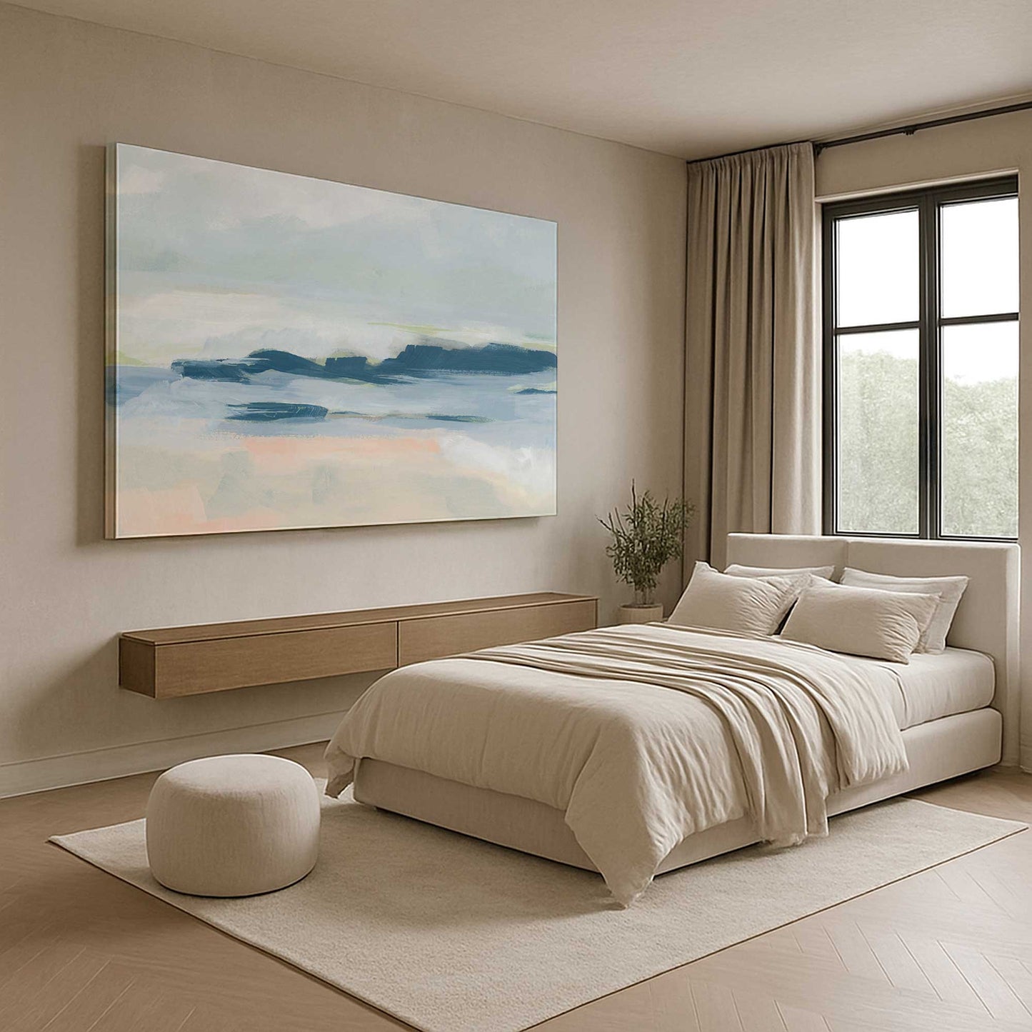 [Color:Stretched Canvas], Picture of art in a room