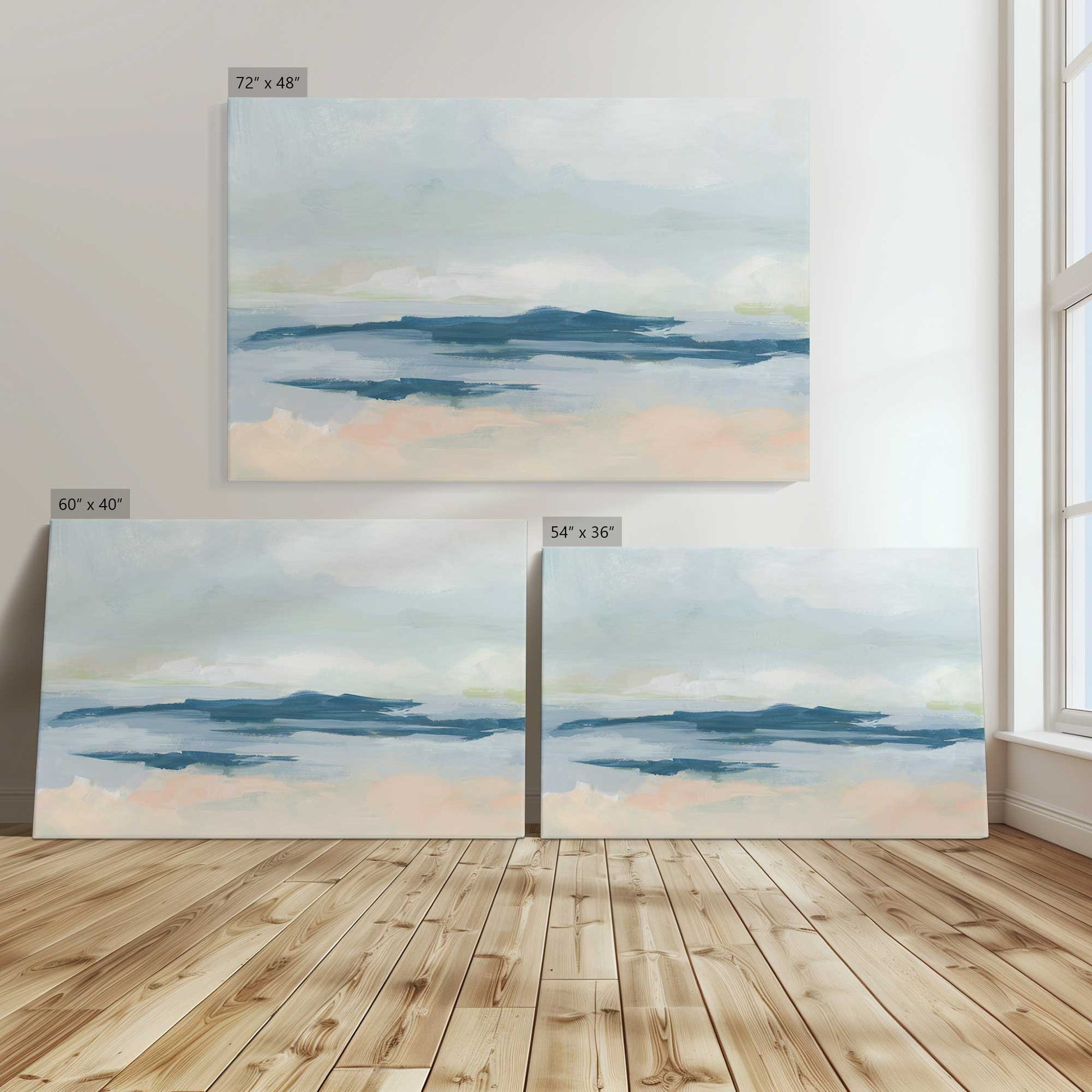 [Color:Stretched Canvas], Image showing the size comparisons