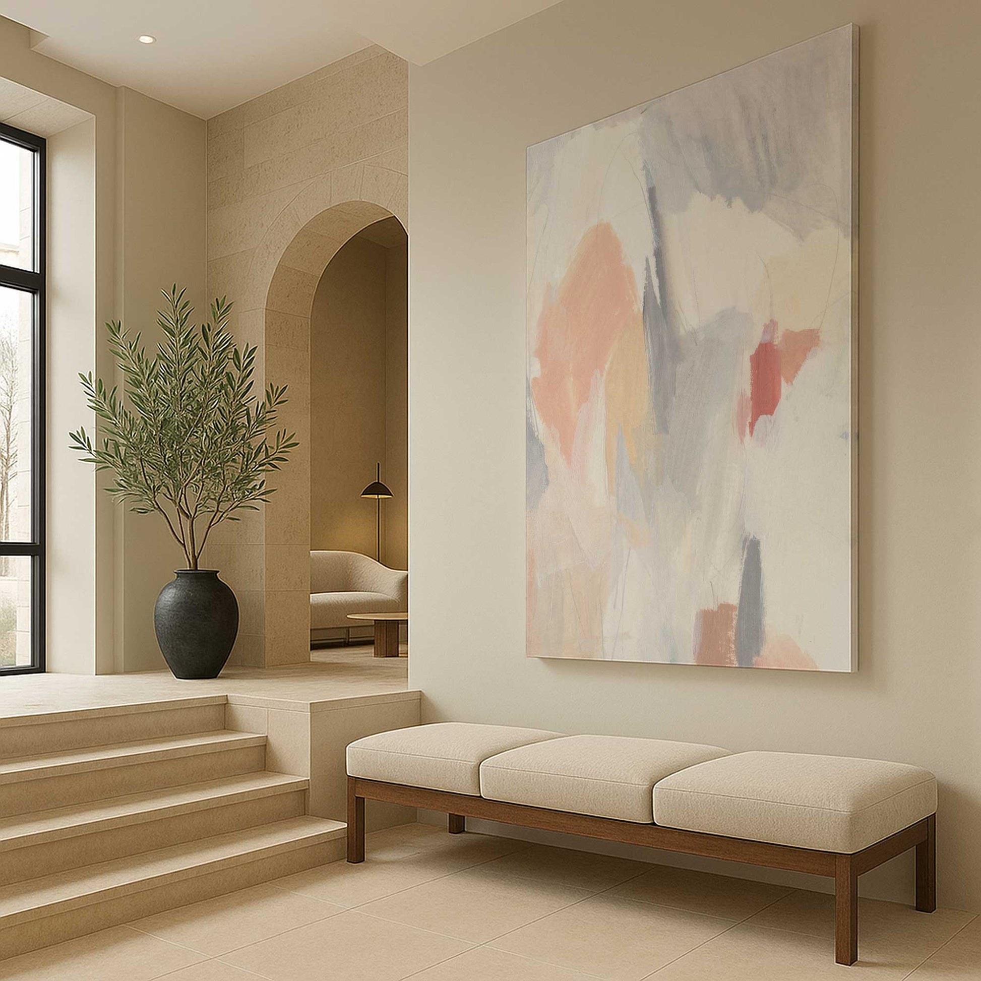 [Color:Stretched Canvas], Picture of art in a room