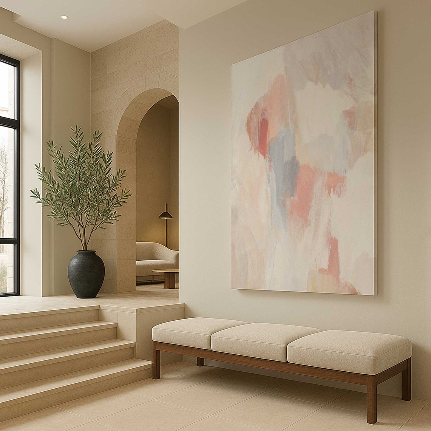 [Color:Stretched Canvas], Picture of art in a room