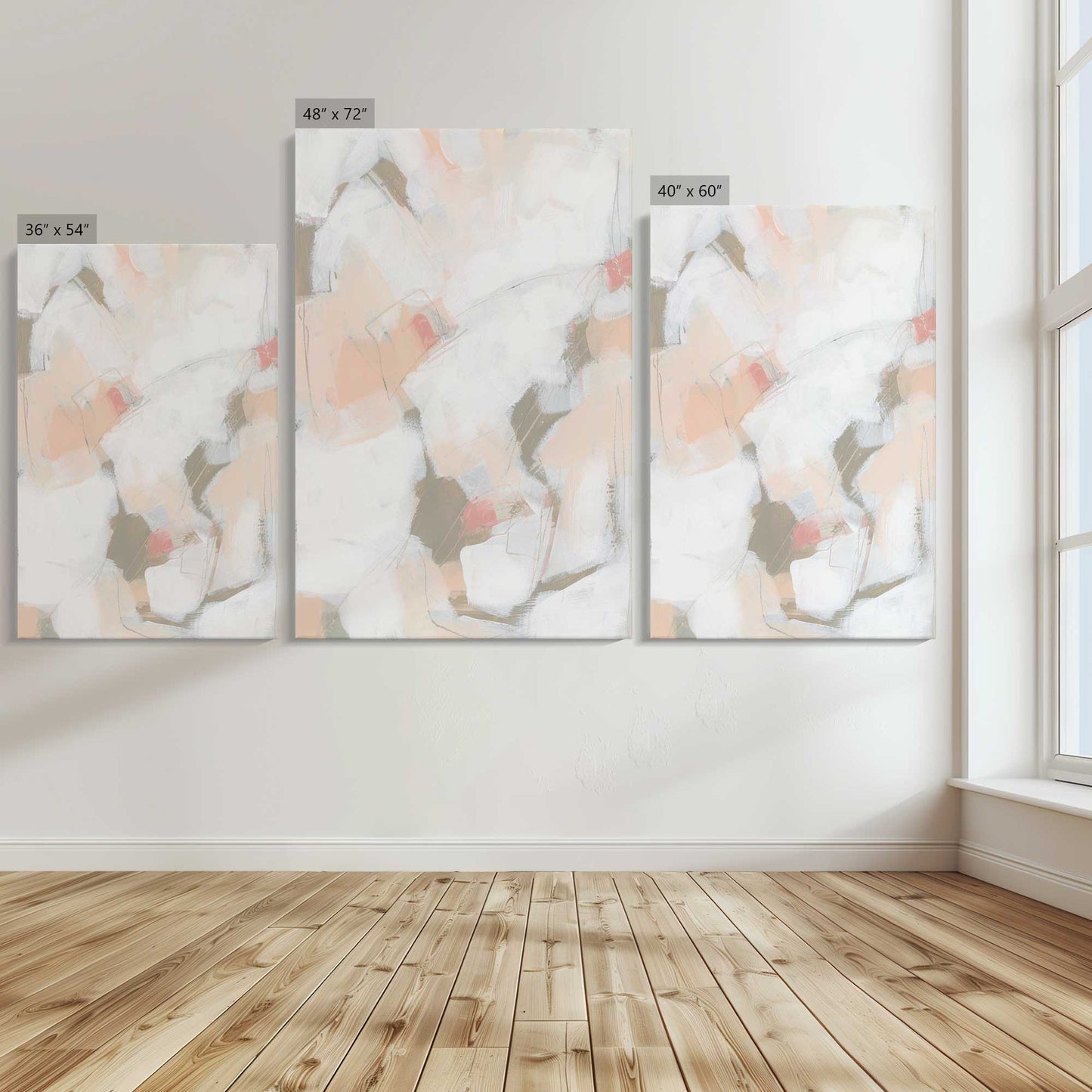 [Color:Stretched Canvas], Image showing the size comparisons