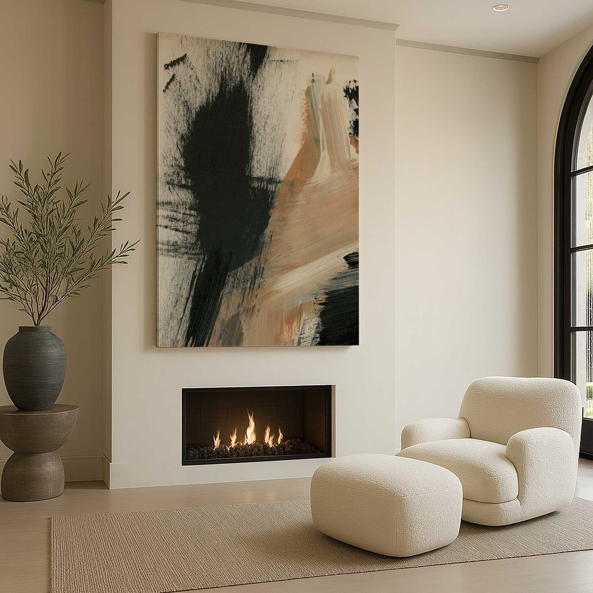 [Color:Stretched Canvas], Picture of art in a room
