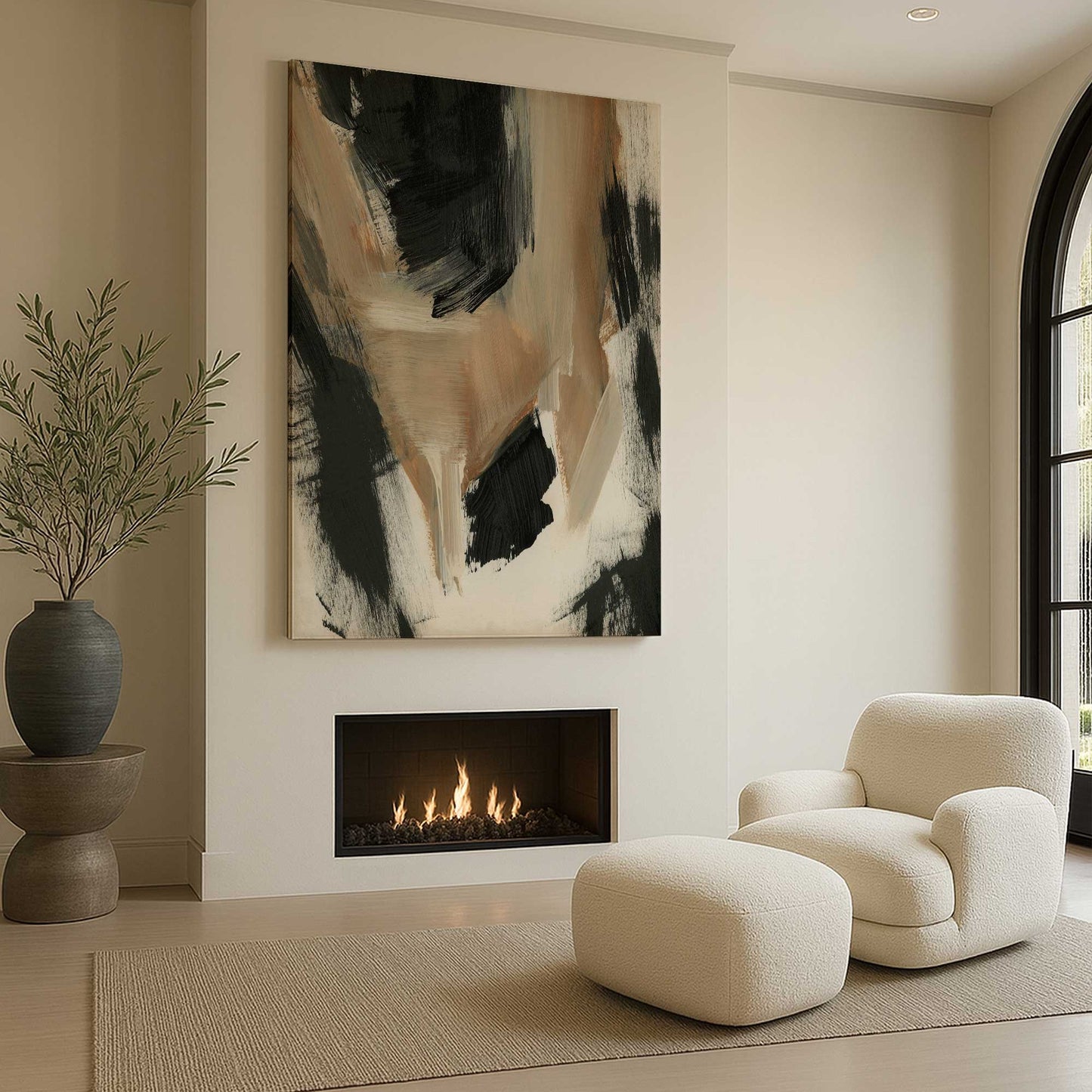 [Color:Stretched Canvas], Picture of art in a room
