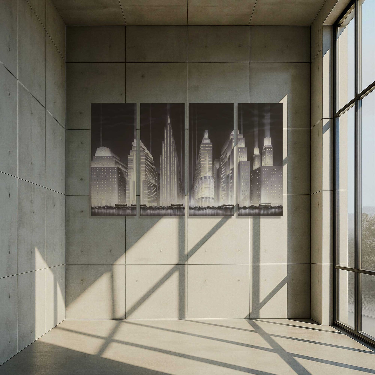 [Color:Stretched Canvas], Picture of art in a room