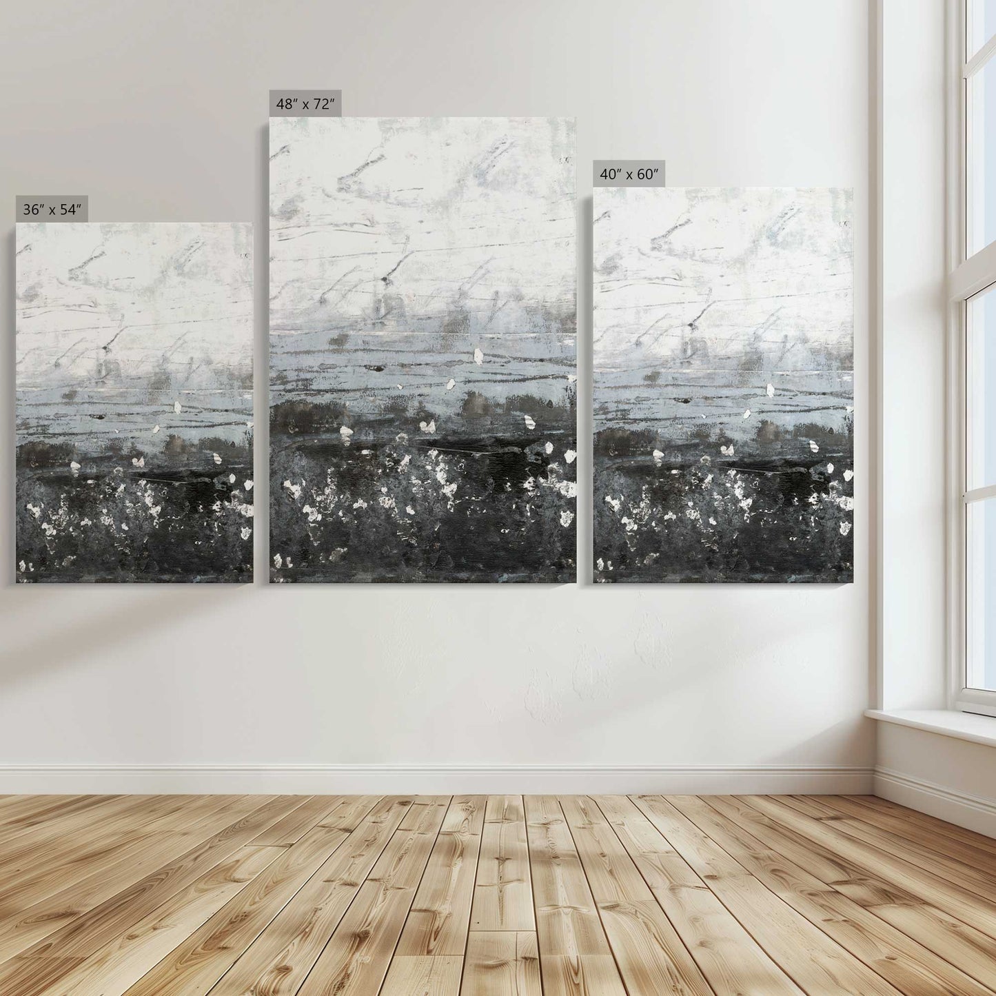 [Color:Stretched Canvas], Image showing the size comparisons