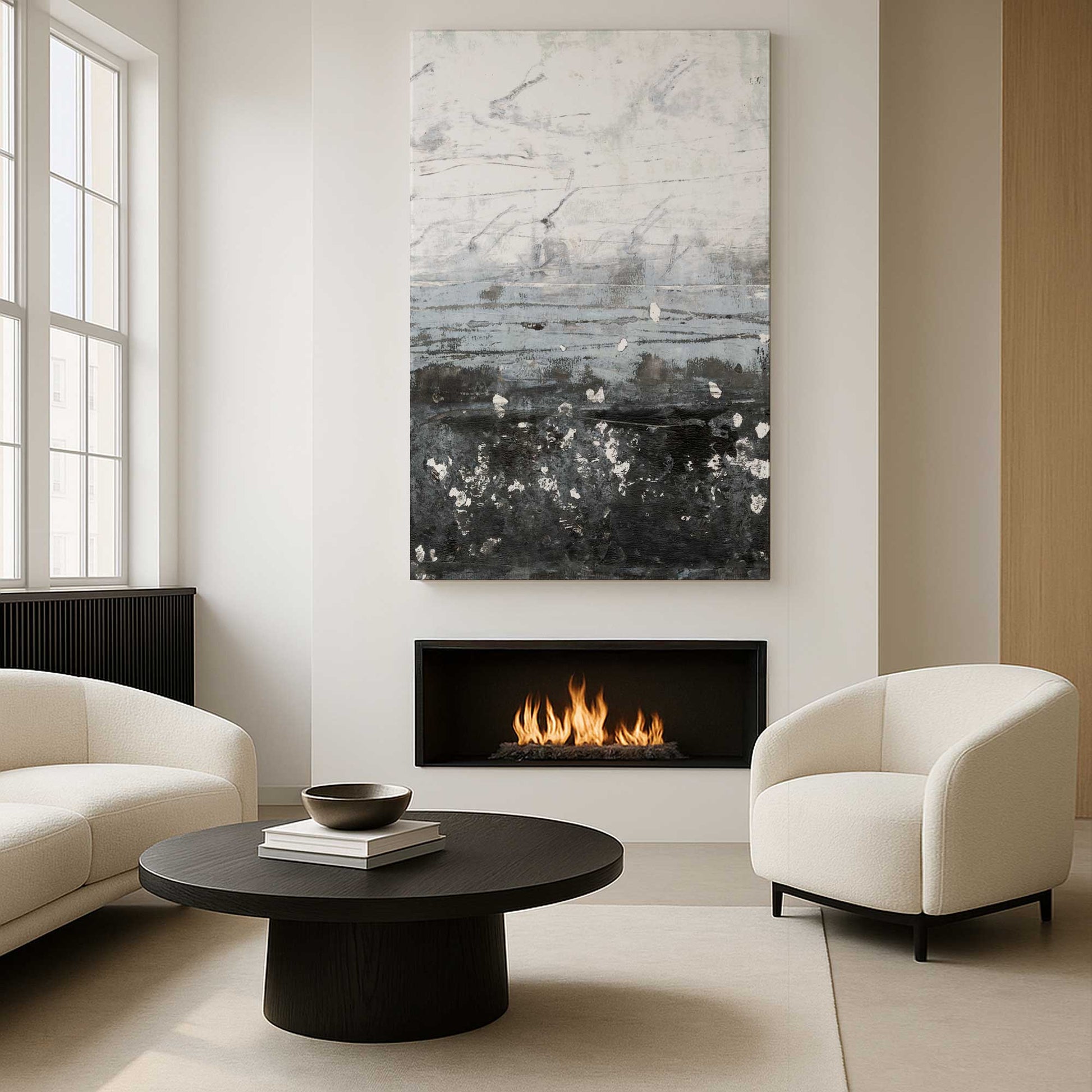 [Color:Stretched Canvas], Picture of art in a room