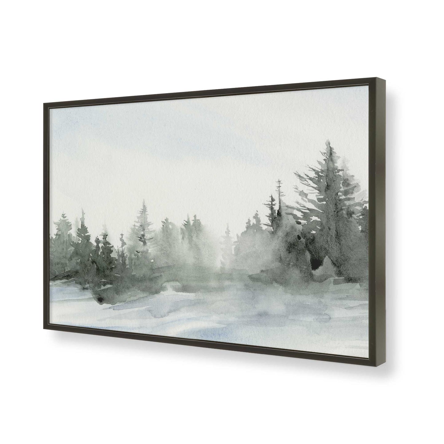 [Color:Satin Black], Picture of art in a Satin Black frame of the corner