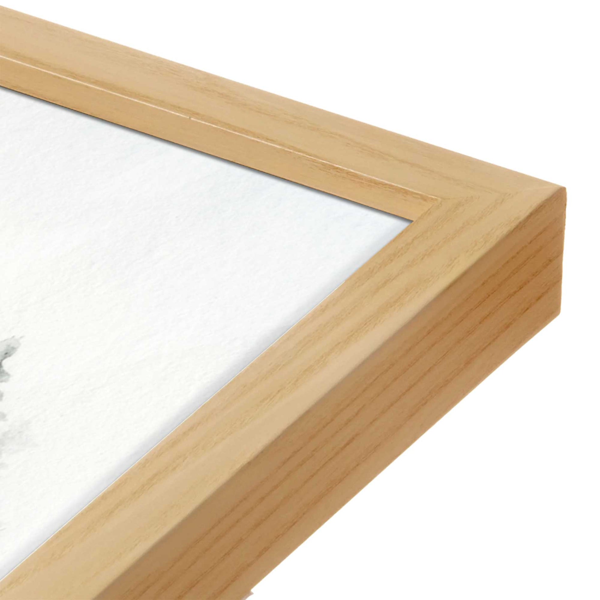 [Color:American Maple], Picture of art in a American Maple frame at an angle