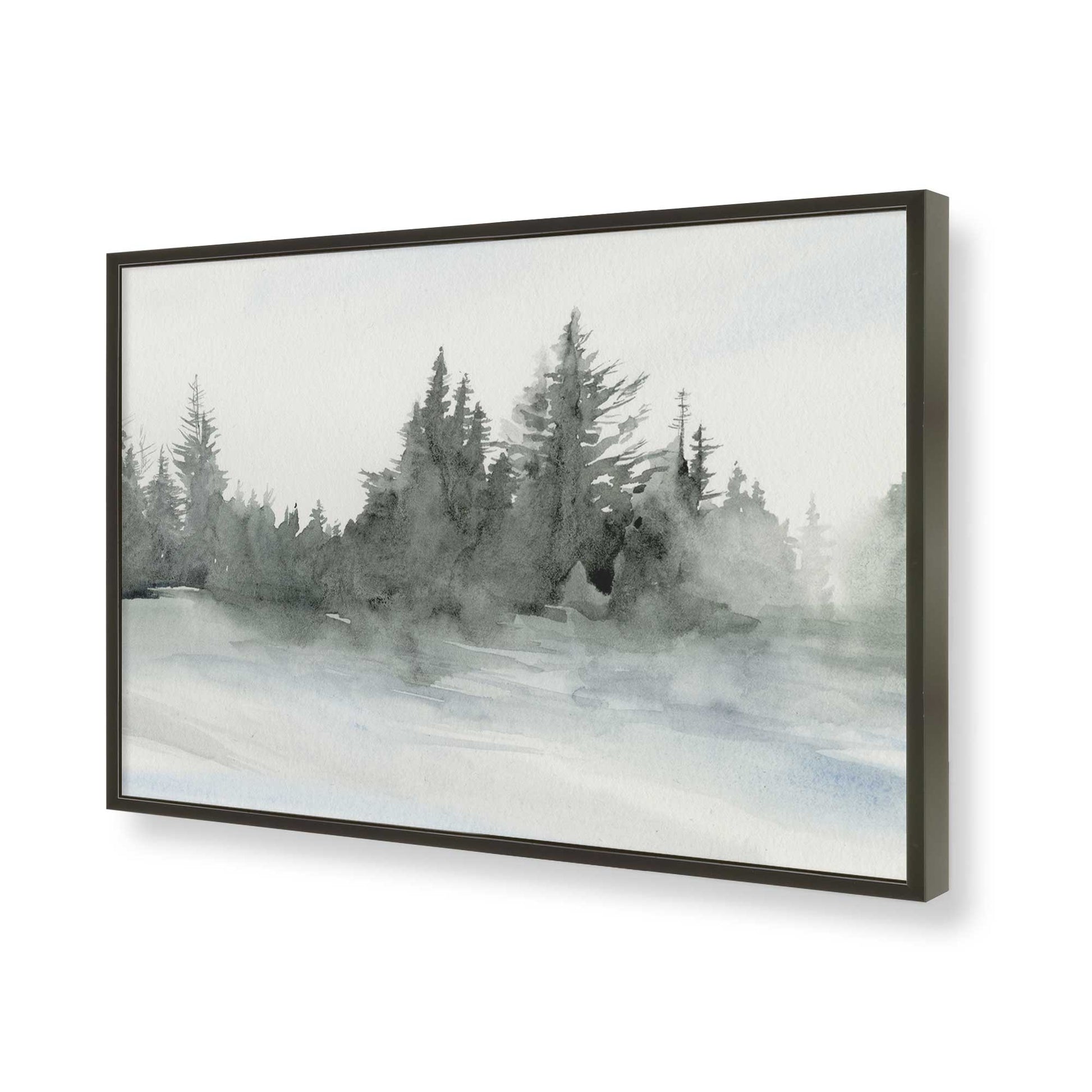 [Color:Satin Black], Picture of art in a Satin Black frame of the corner